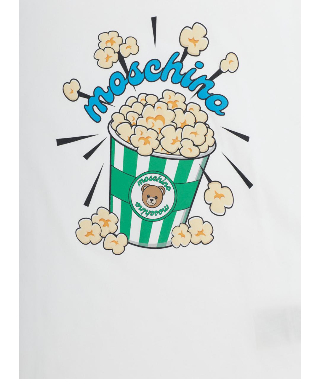 MOSCHINO Белая хлопковая детская футболка, фото 3