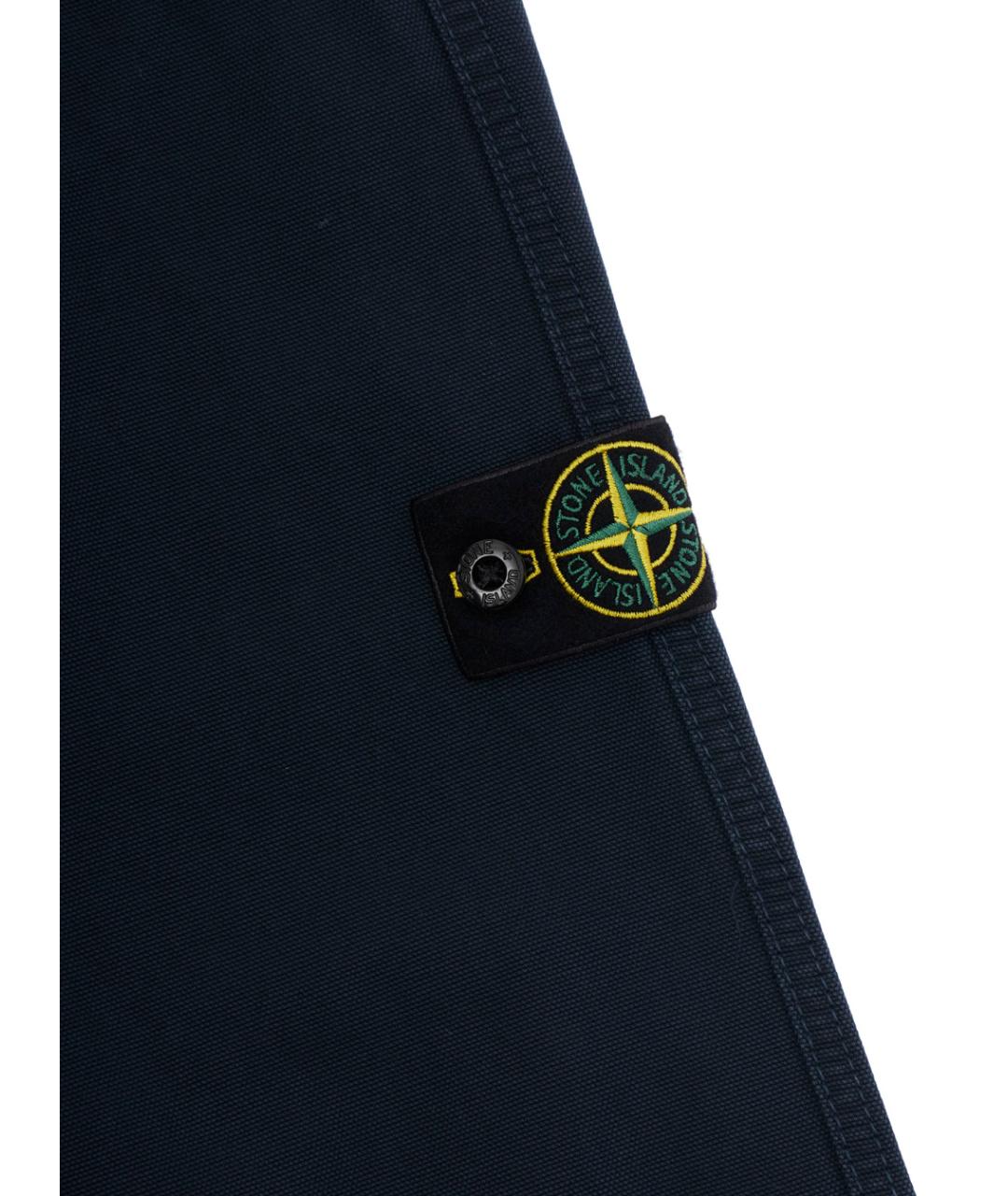 STONE ISLAND Темно-синие хлопковые брюки и шорты, фото 3