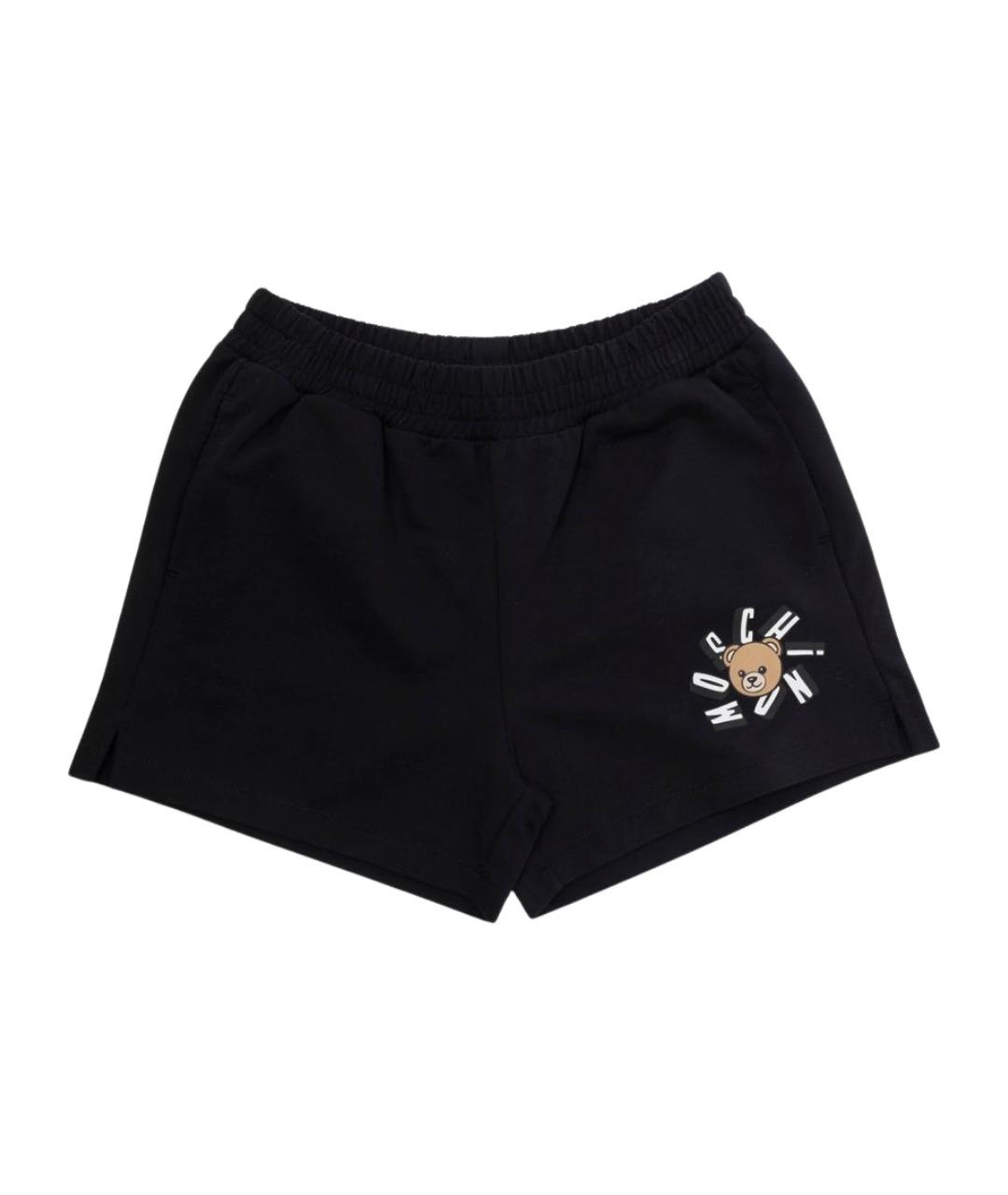 MOSCHINO Черные хлопковые брюки и шорты, фото 1