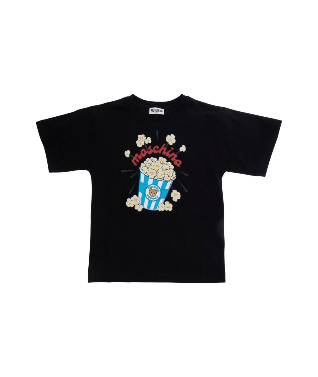 MOSCHINO Черная хлопковая детская футболка, фото 1