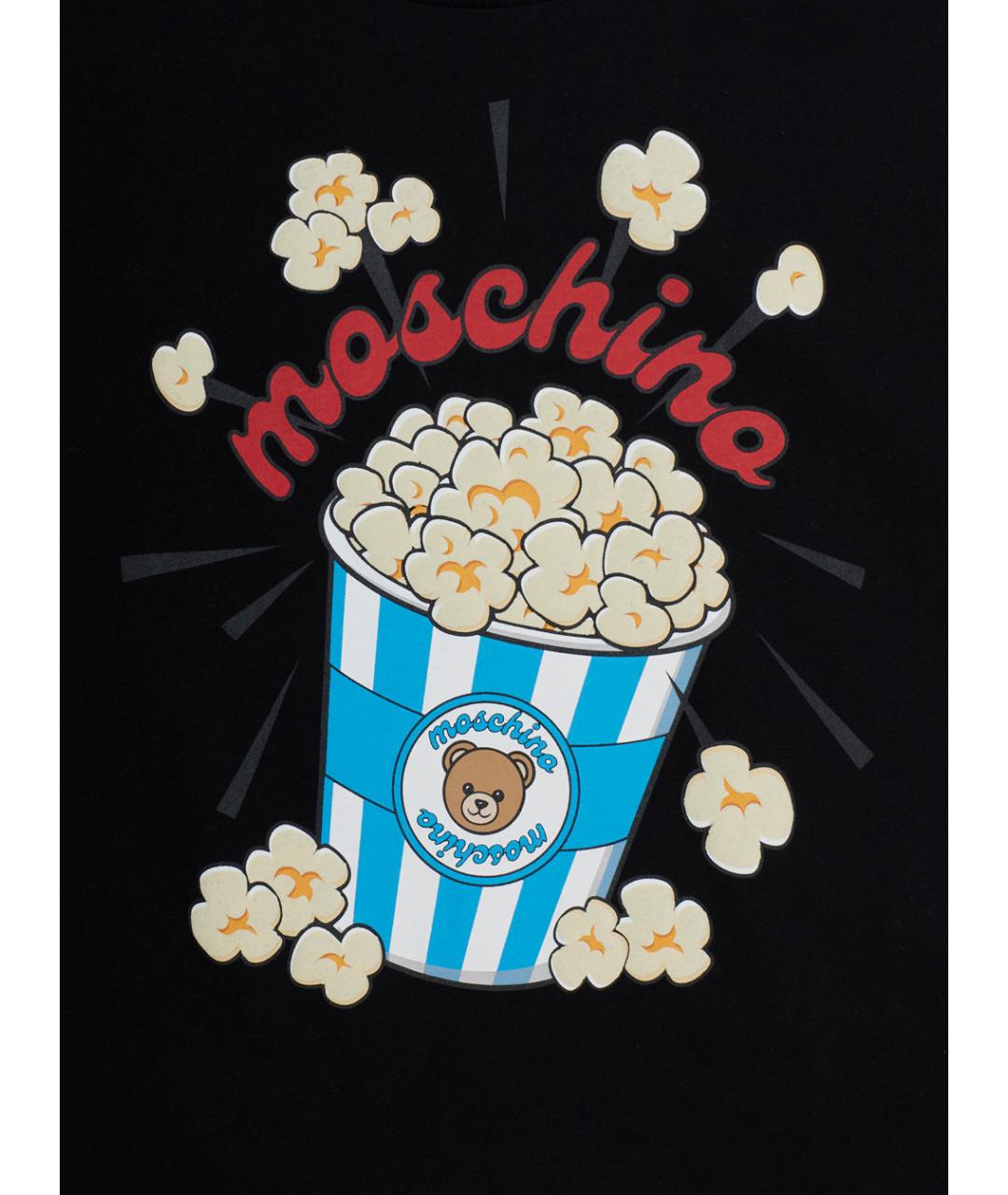 MOSCHINO Черная хлопковая детская футболка, фото 3