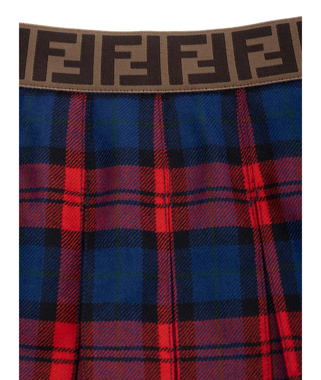 FENDI Мульти шерстяная юбка, фото 3