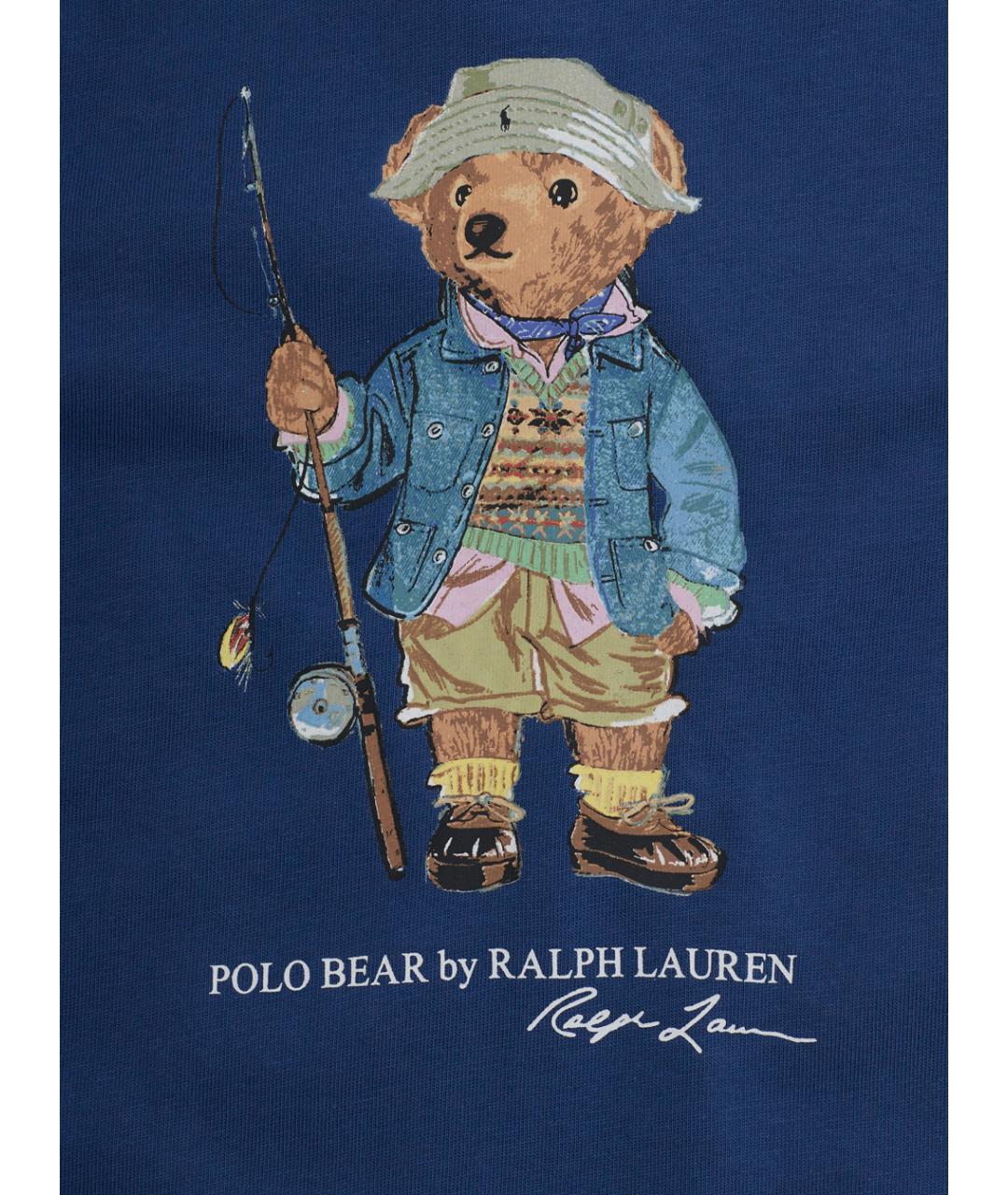 POLO RALPH LAUREN Синий хлопковый боди/ползунок, фото 3