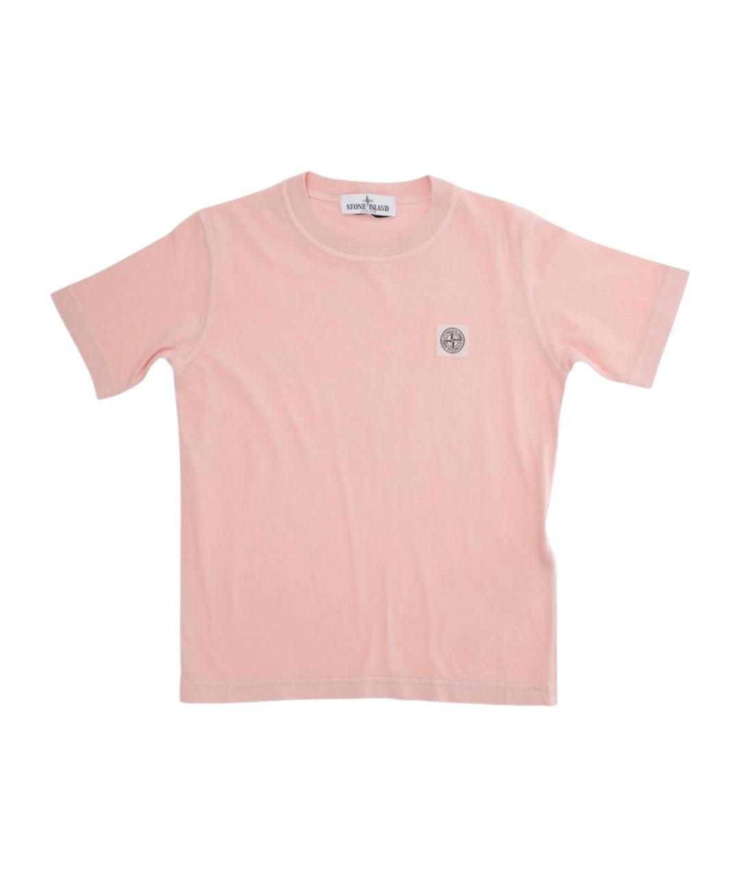 STONE ISLAND Розовая хлопковая детская футболка, фото 1