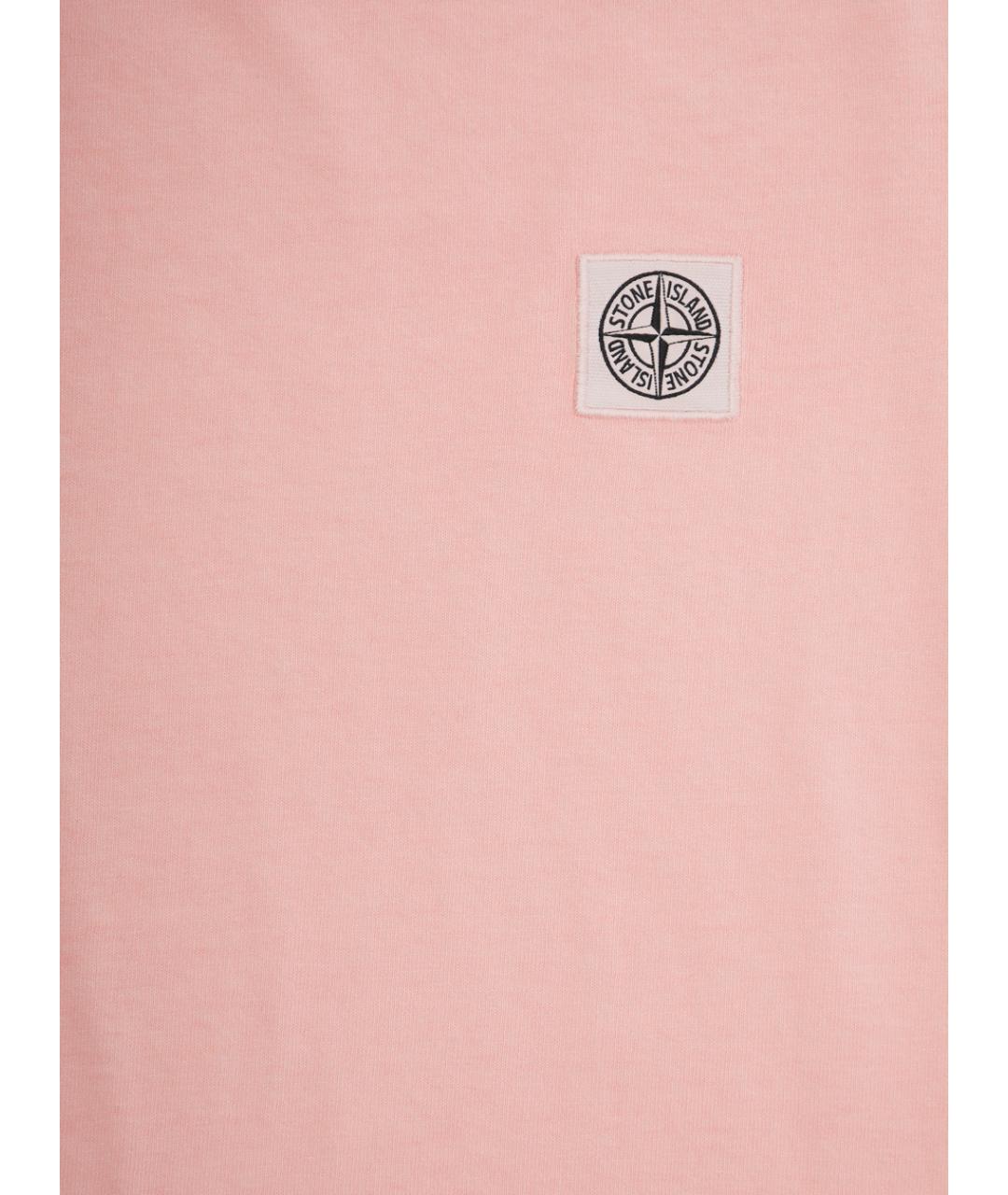 STONE ISLAND Розовая хлопковая детская футболка, фото 3