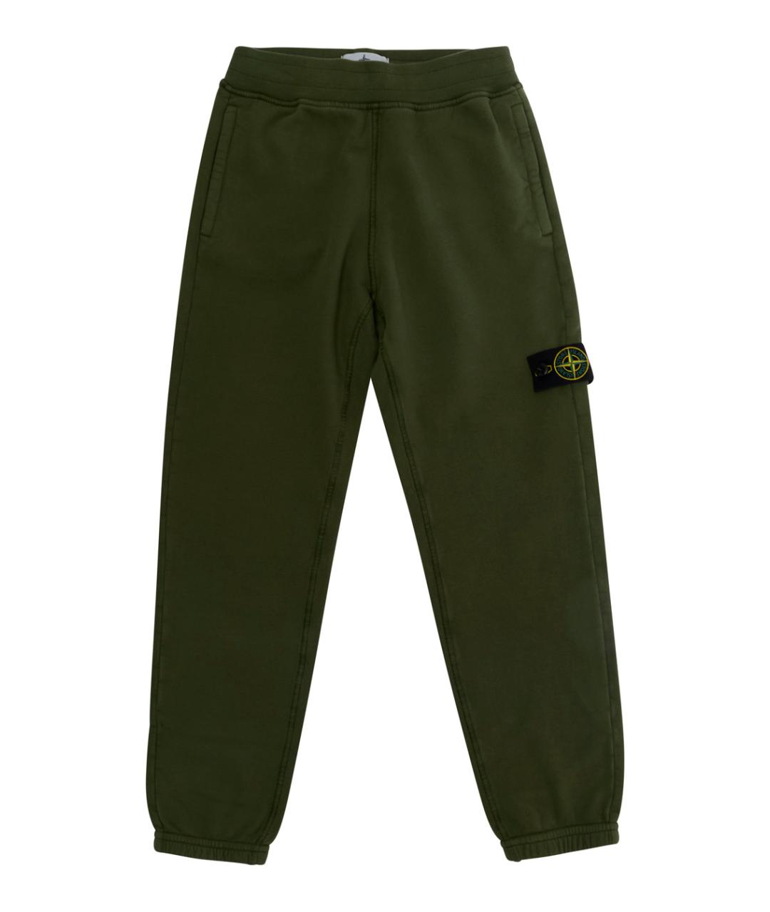 STONE ISLAND Зеленые хлопковые брюки и шорты, фото 1