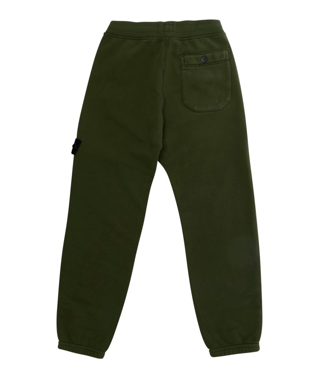 STONE ISLAND Зеленые хлопковые брюки и шорты, фото 2