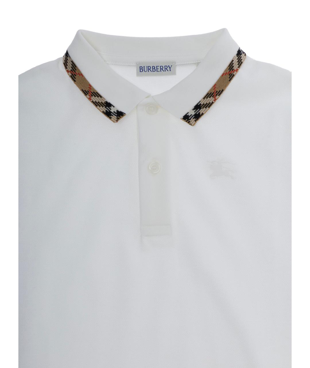 BURBERRY Белая хлопковая детская футболка, фото 3