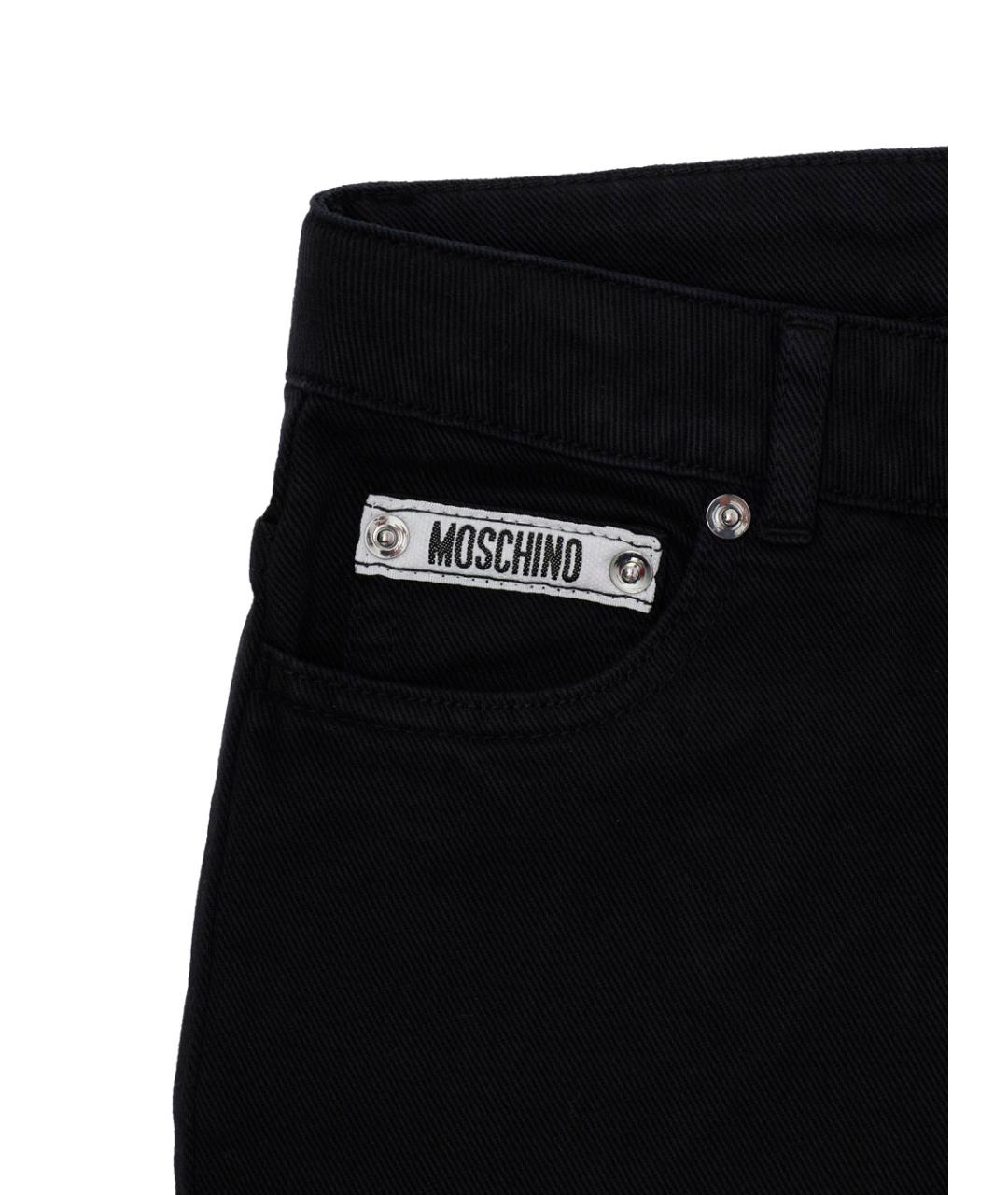 MOSCHINO Черные хлопковые брюки и шорты, фото 3