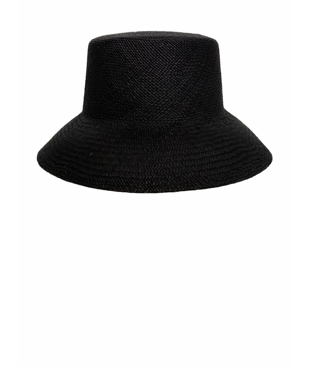 MAX MARA Антрацитовая соломенная шляпа, фото 1