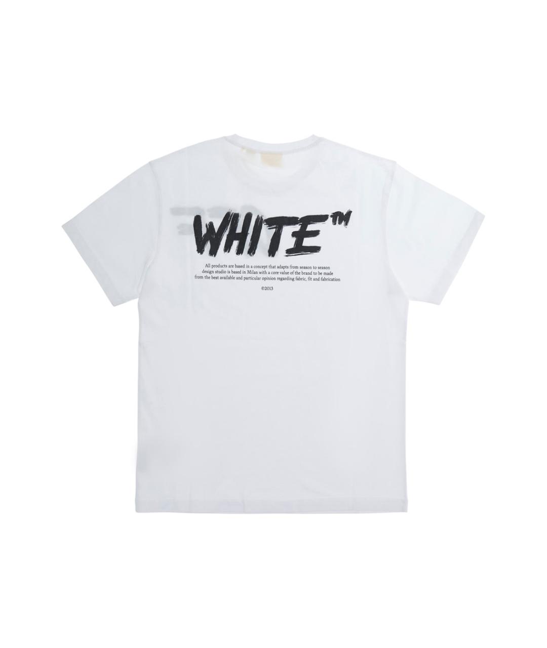 OFF-WHITE Белая хлопковая детская футболка, фото 2