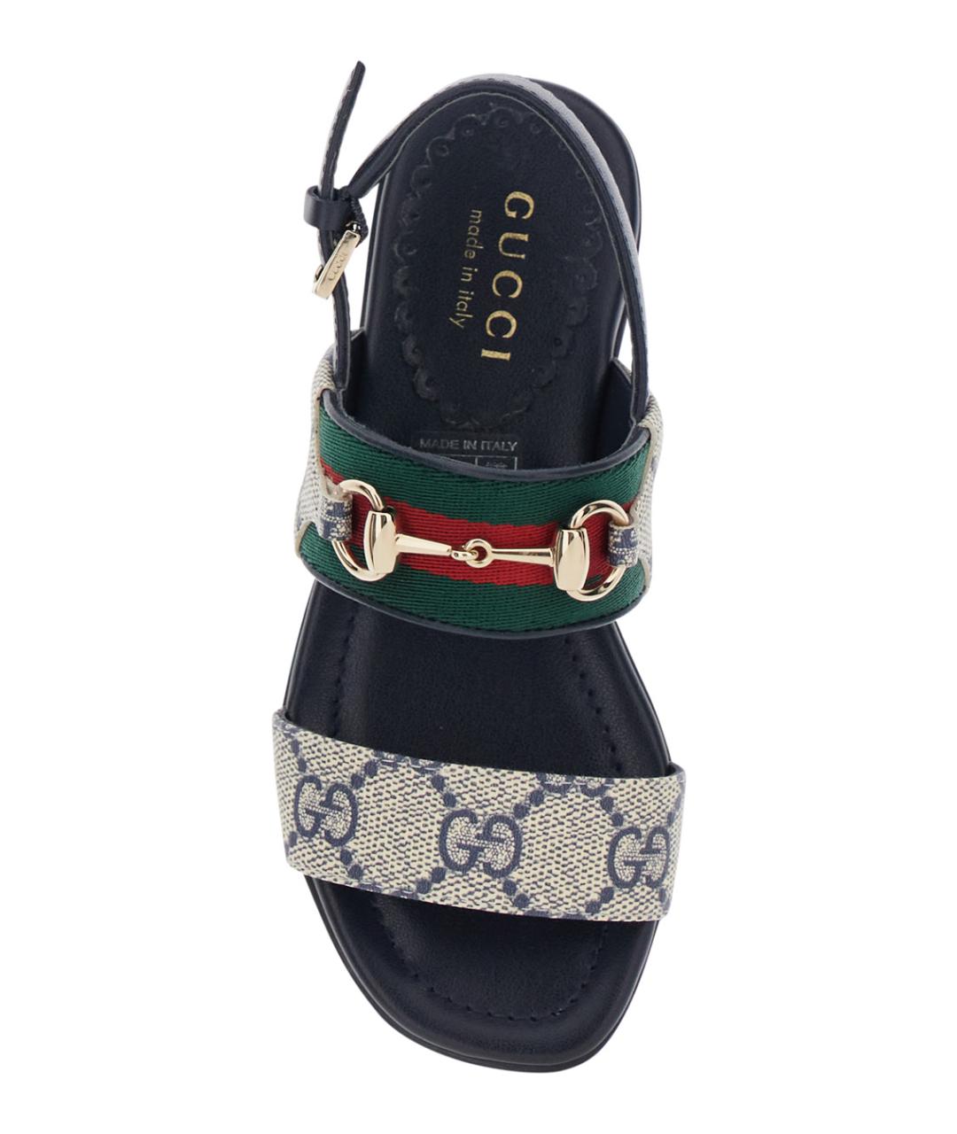 GUCCI Синие сандалии и шлепанцы, фото 4