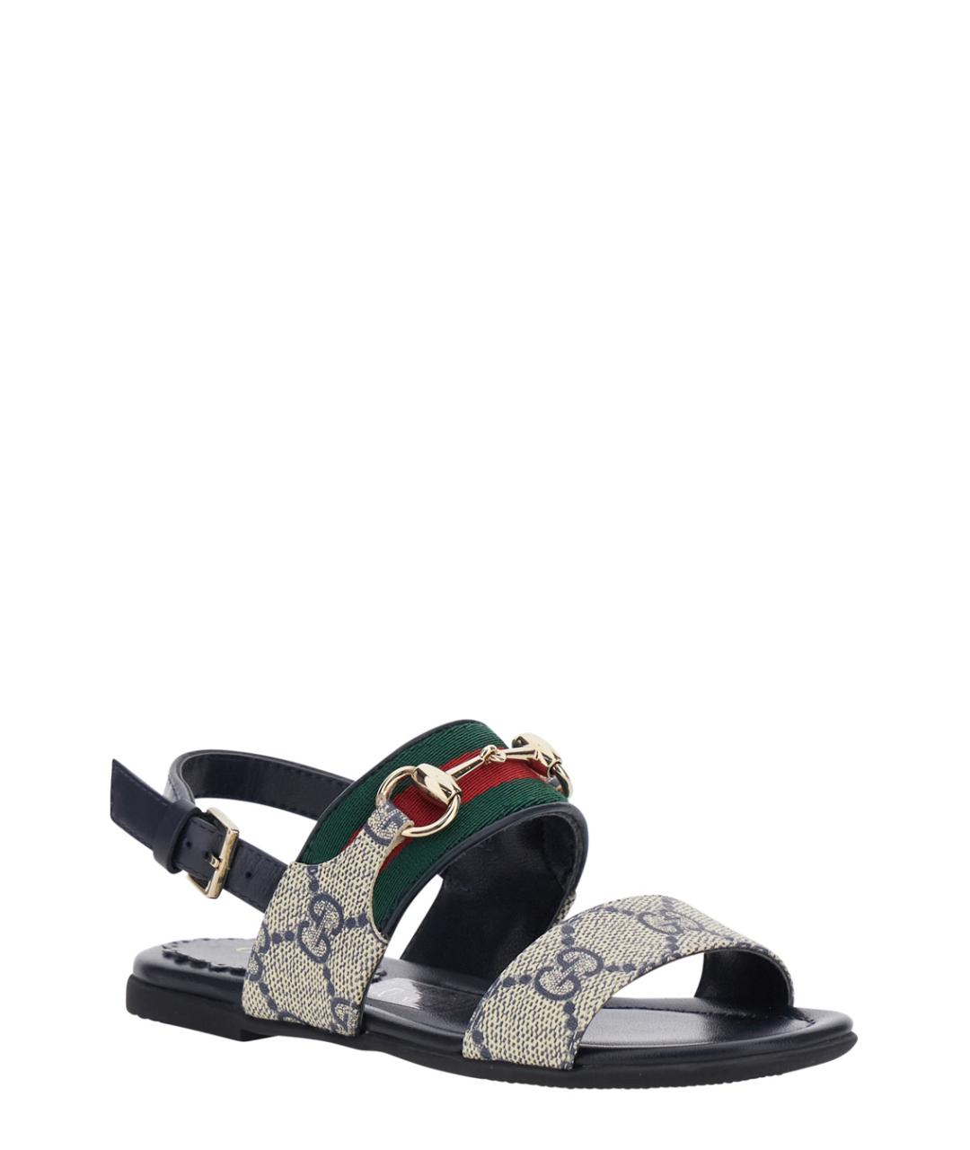 GUCCI Синие сандалии и шлепанцы, фото 2