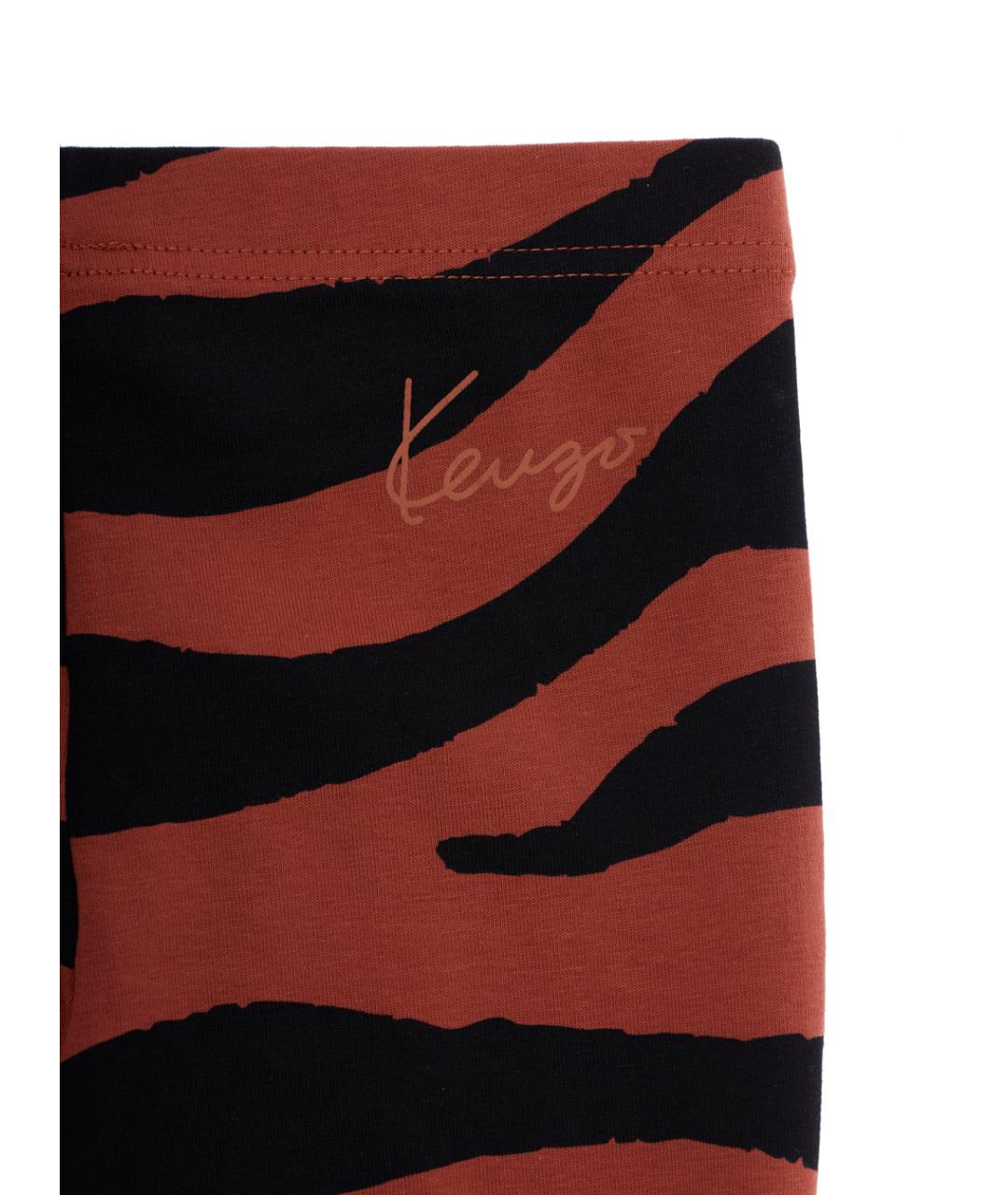 KENZO Коричневые хлопковые брюки и шорты, фото 3