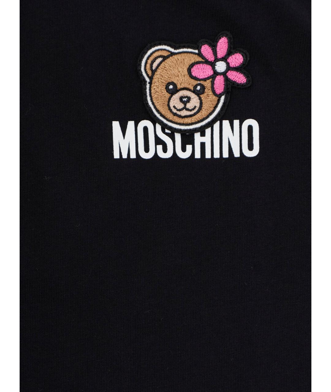 MOSCHINO Черный хлопковый детская футболка / топ, фото 3