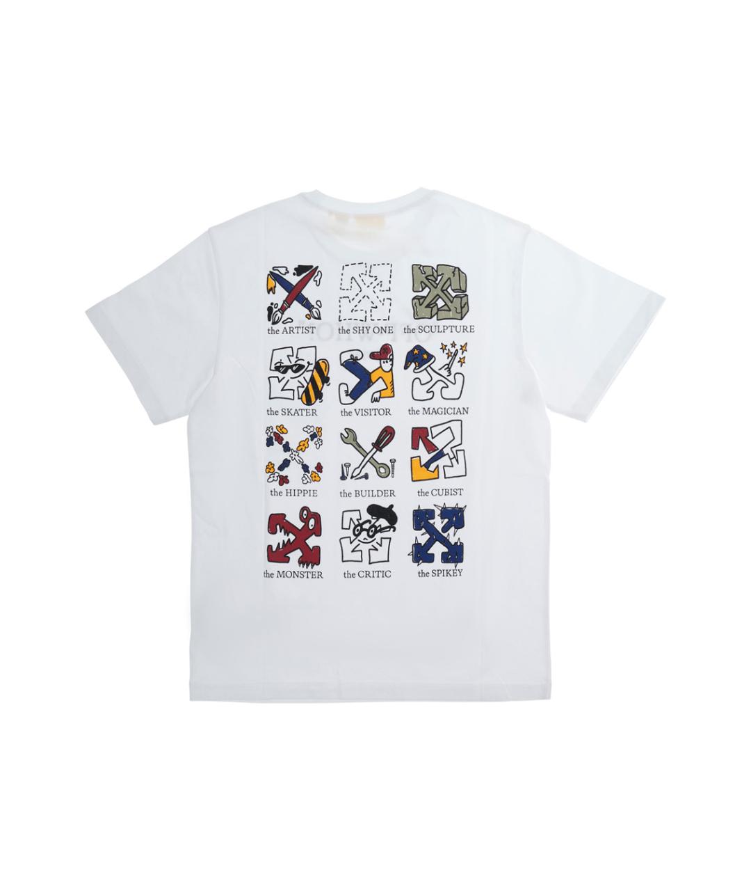 OFF-WHITE Белая хлопковая детская футболка, фото 2