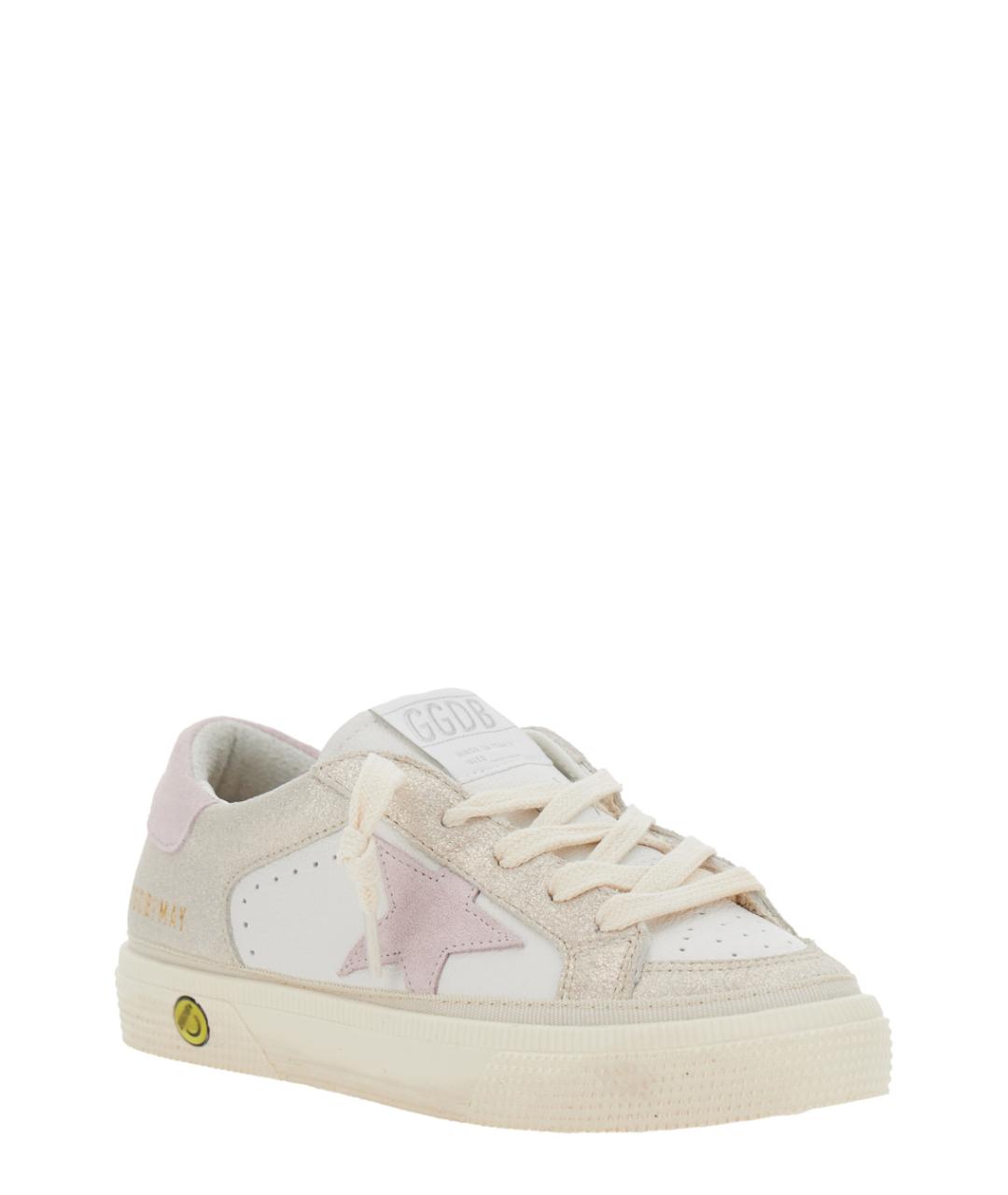 GOLDEN GOOSE Бежевые кожаные кеды, фото 2