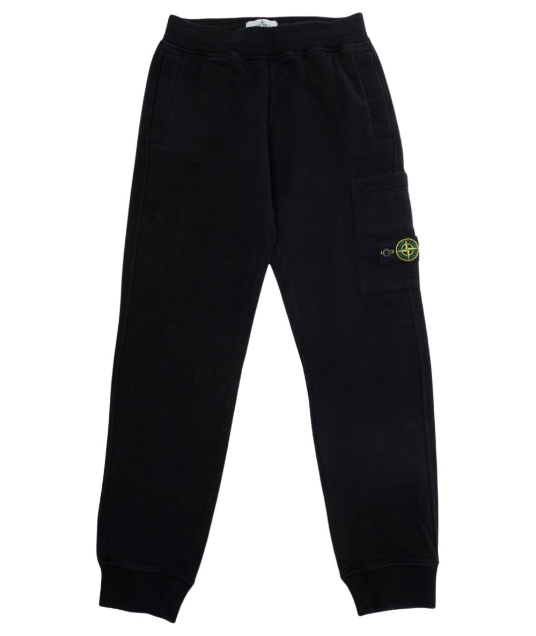 STONE ISLAND Черные хлопковые брюки и шорты, фото 1