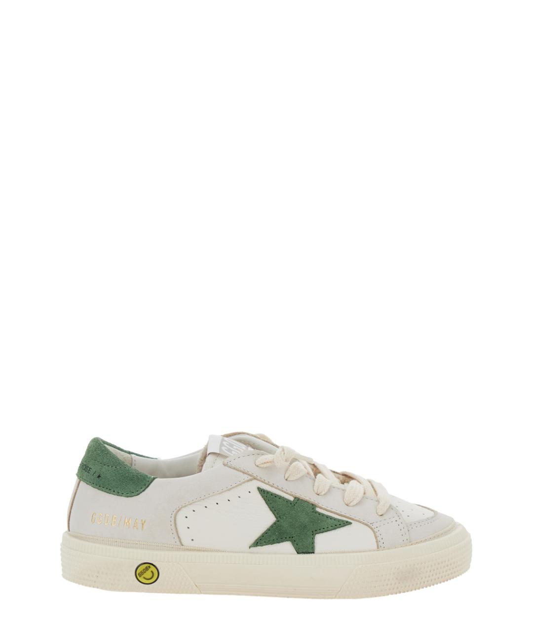GOLDEN GOOSE Белые кожаные кеды, фото 1
