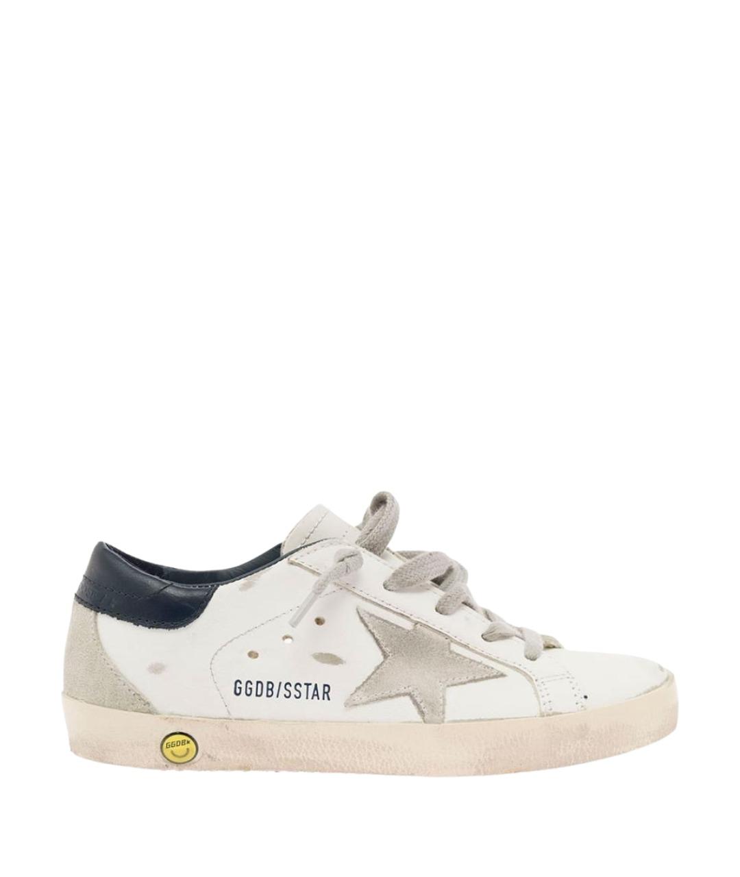 GOLDEN GOOSE Белые кожаные кеды, фото 1