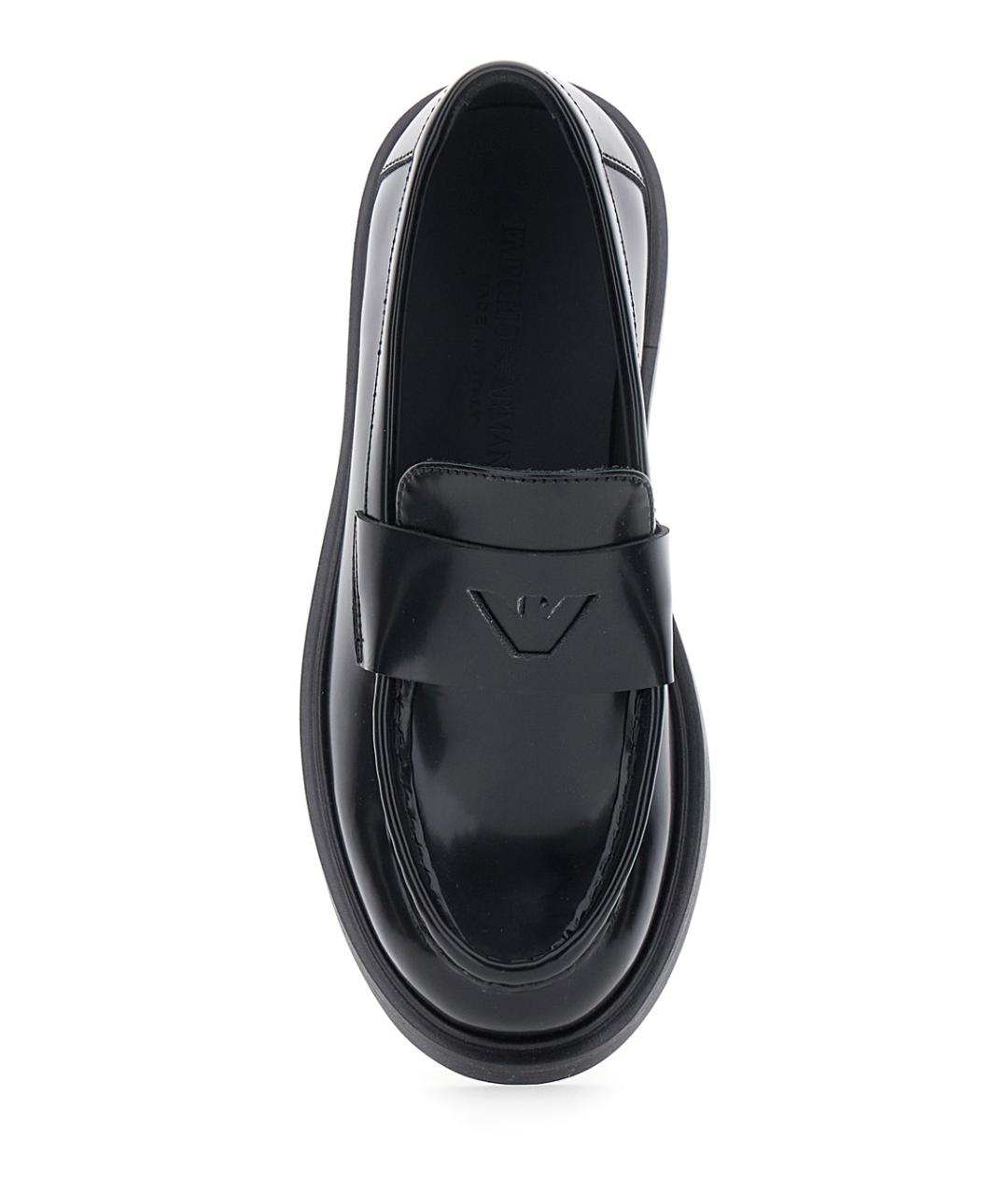 EMPORIO ARMANI Черные лоферы/мокасины, фото 4