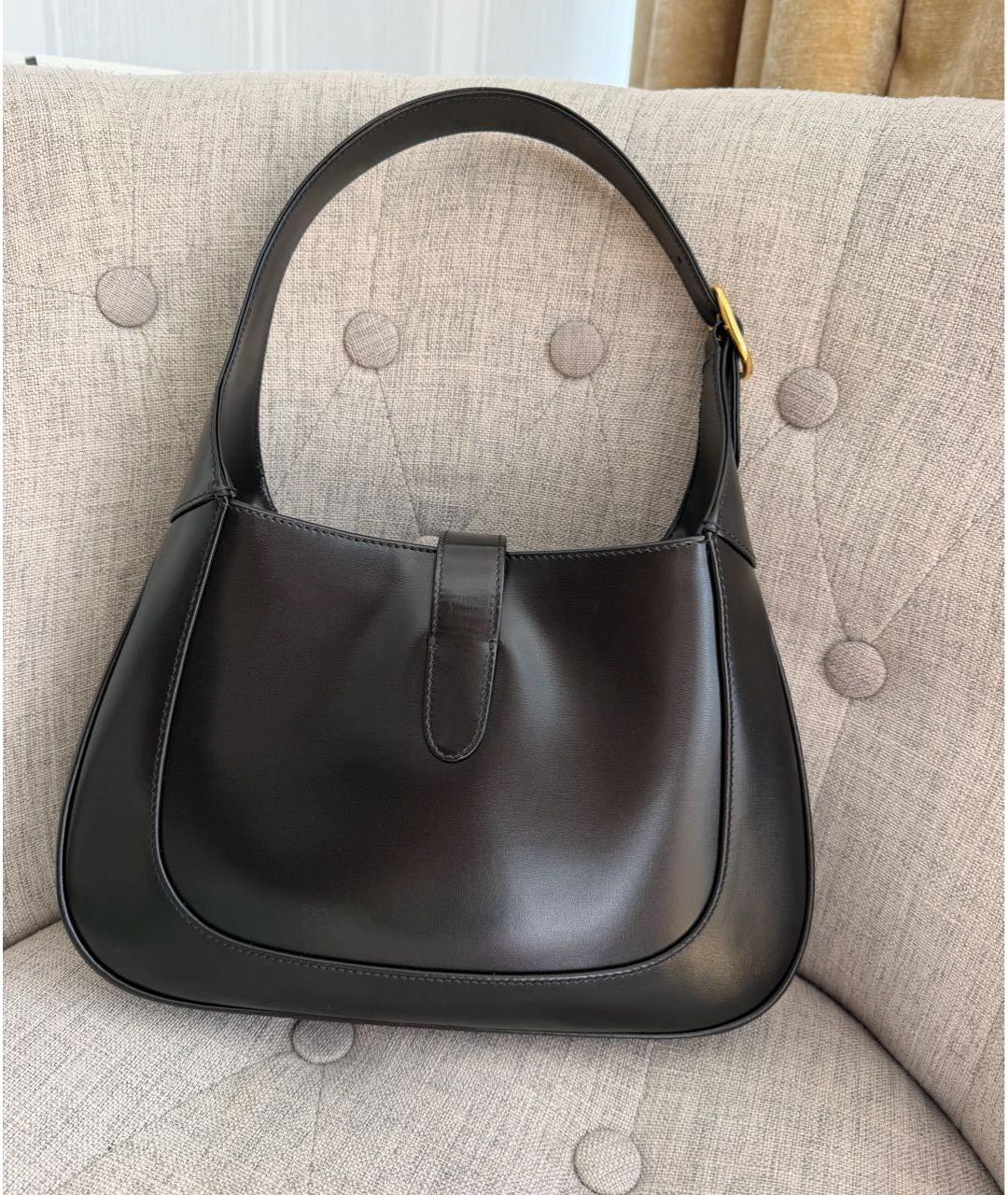 GUCCI Черная кожаная сумка через плечо, фото 3