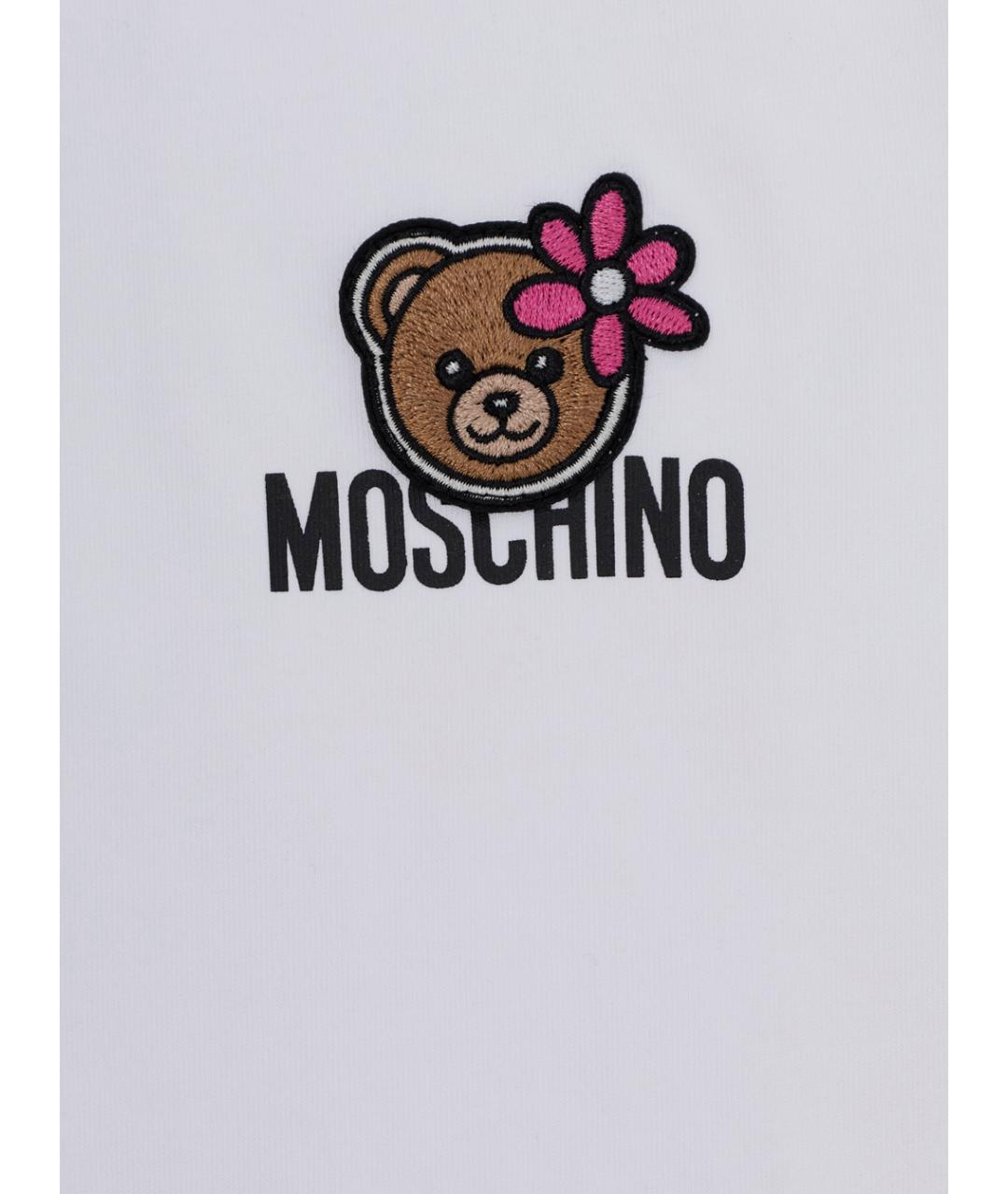 MOSCHINO Белый хлопковый детская футболка / топ, фото 3