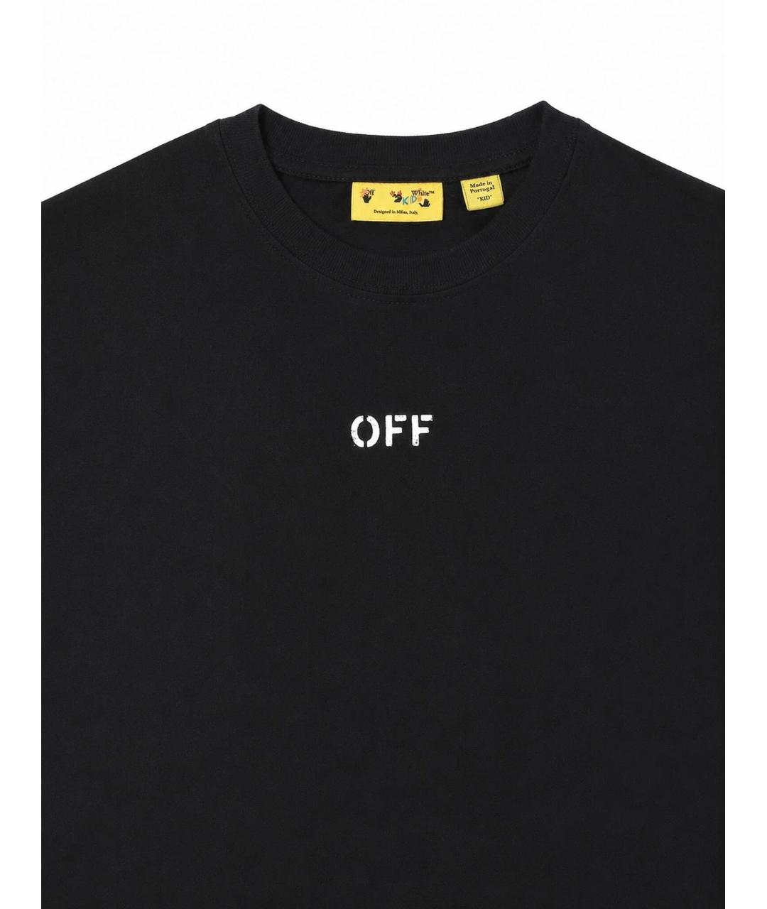 OFF-WHITE Мульти хлопковая детская футболка, фото 4