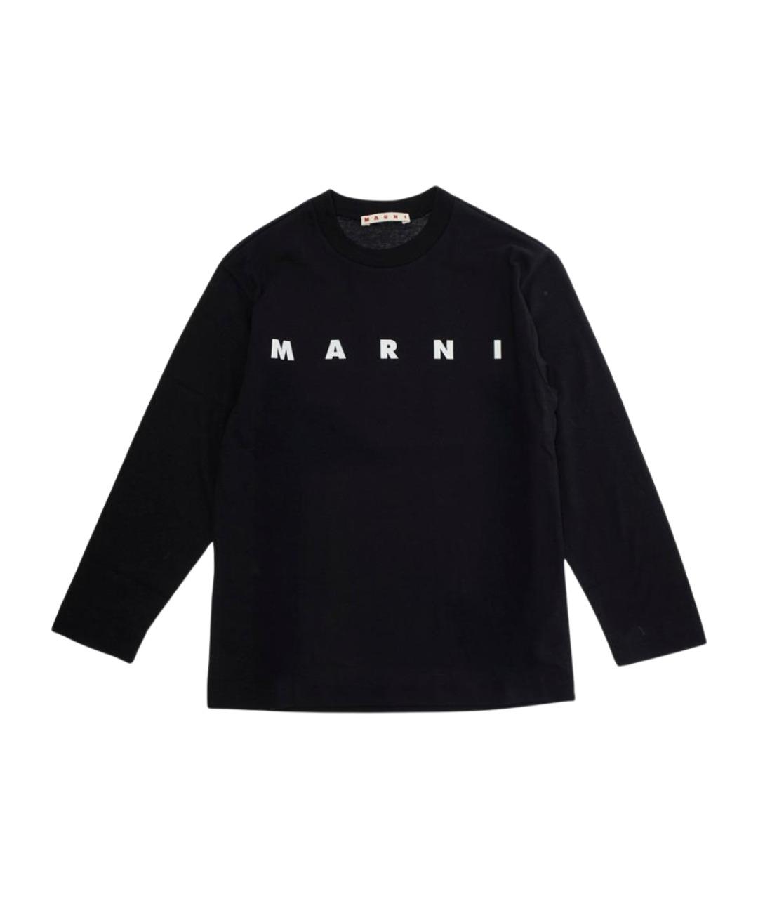MARNI Черная хлопковая детская футболка, фото 1