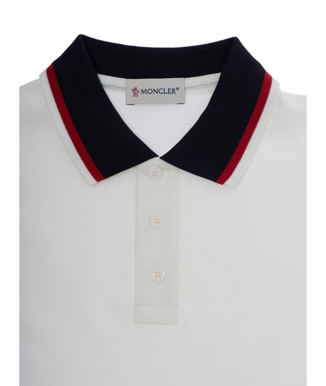 MONCLER KIDS Белая хлопковая детская футболка, фото 3