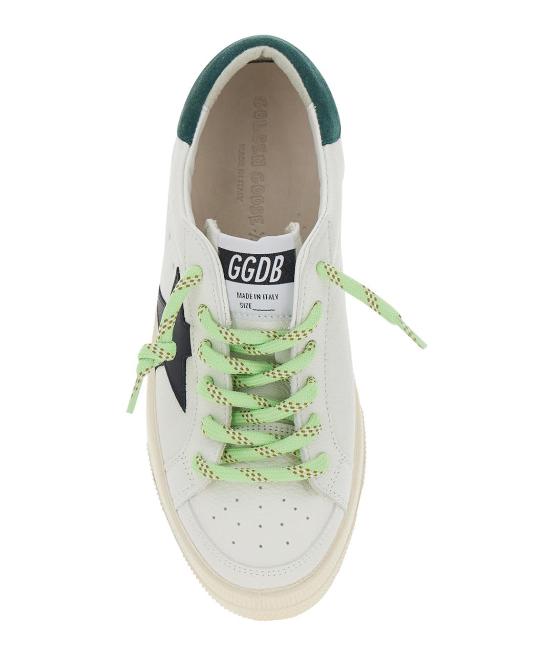 GOLDEN GOOSE Белые кожаные кеды, фото 4