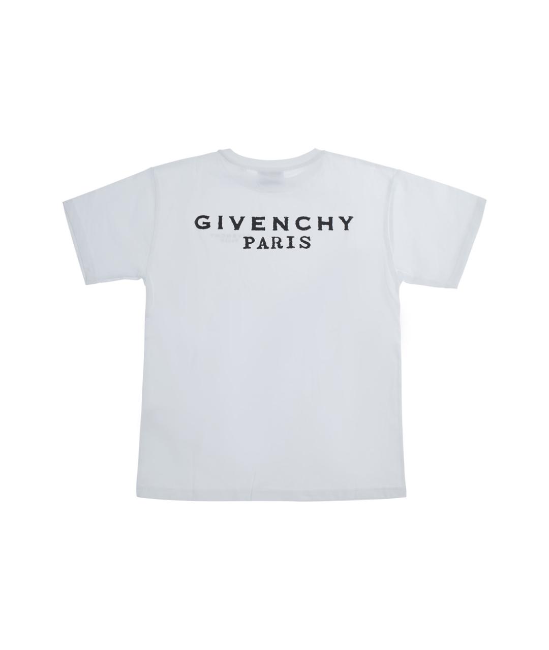 GIVENCHY Белая хлопковая детская футболка, фото 2