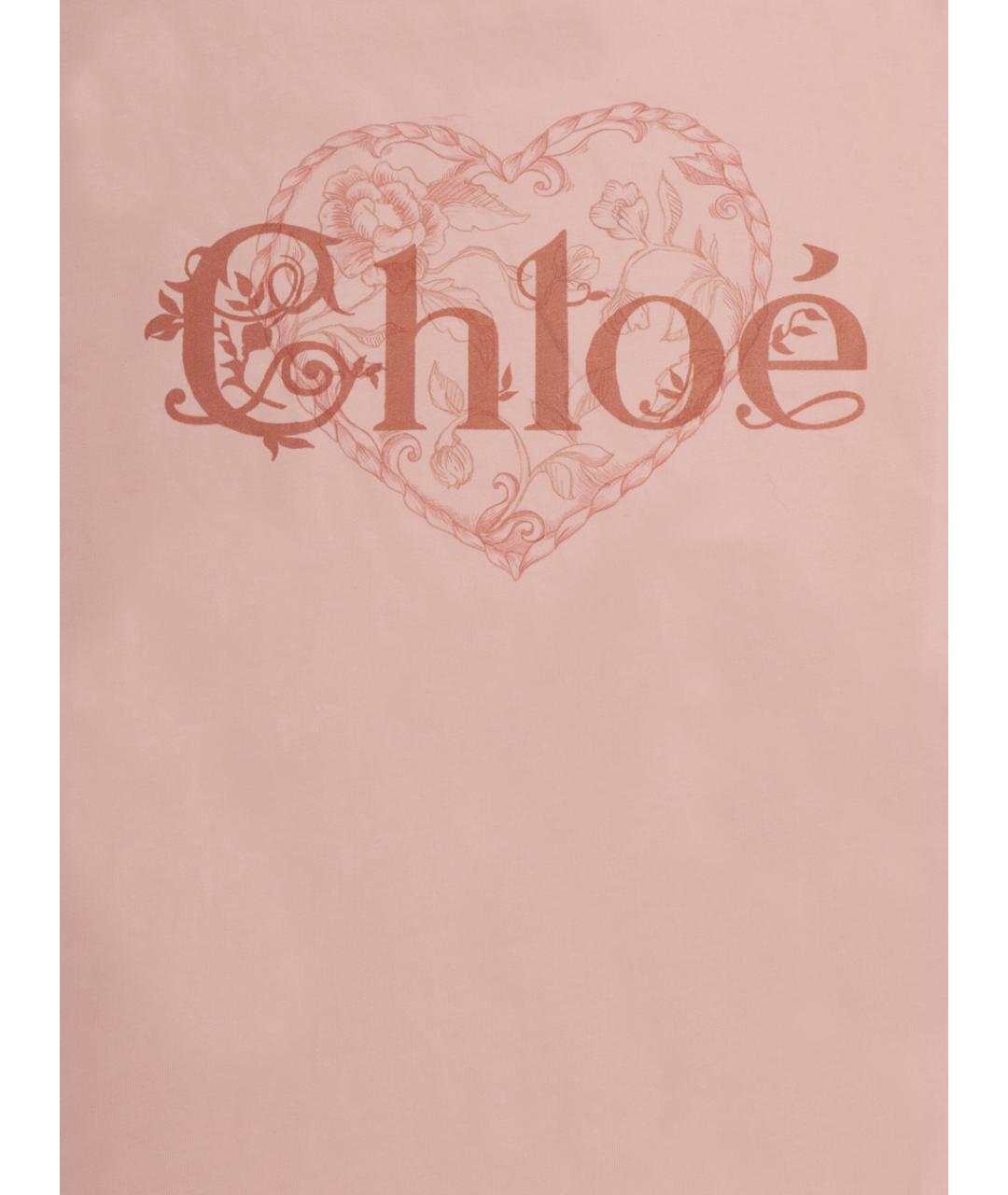 CHLOE Розовый хлопковый детская футболка / топ, фото 3
