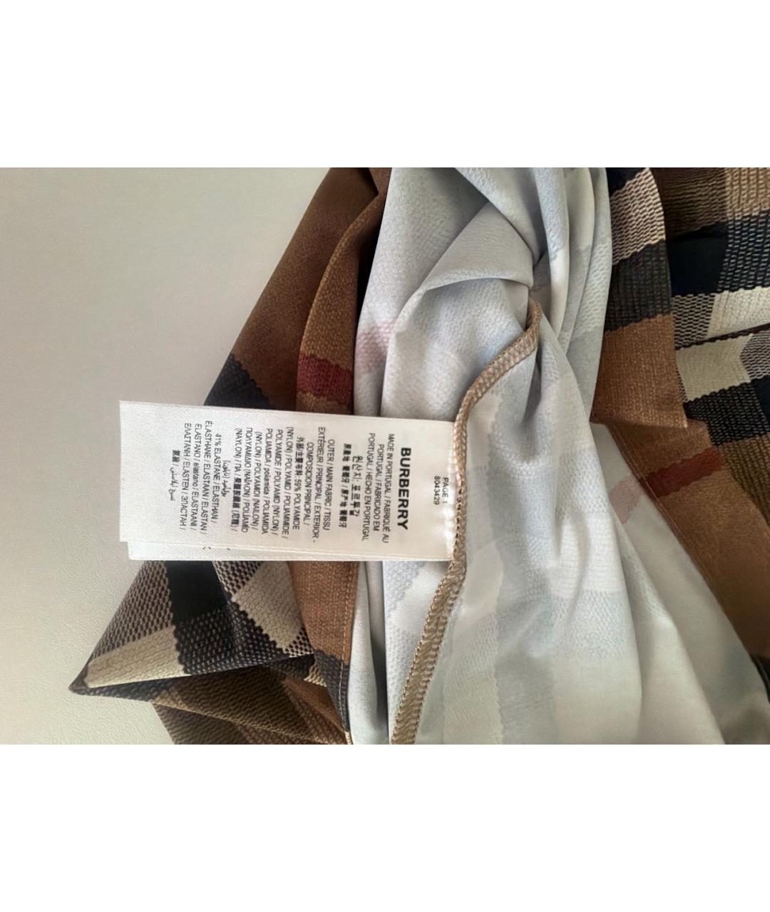 BURBERRY Коричневая полиэстеровая водолазка, фото 4