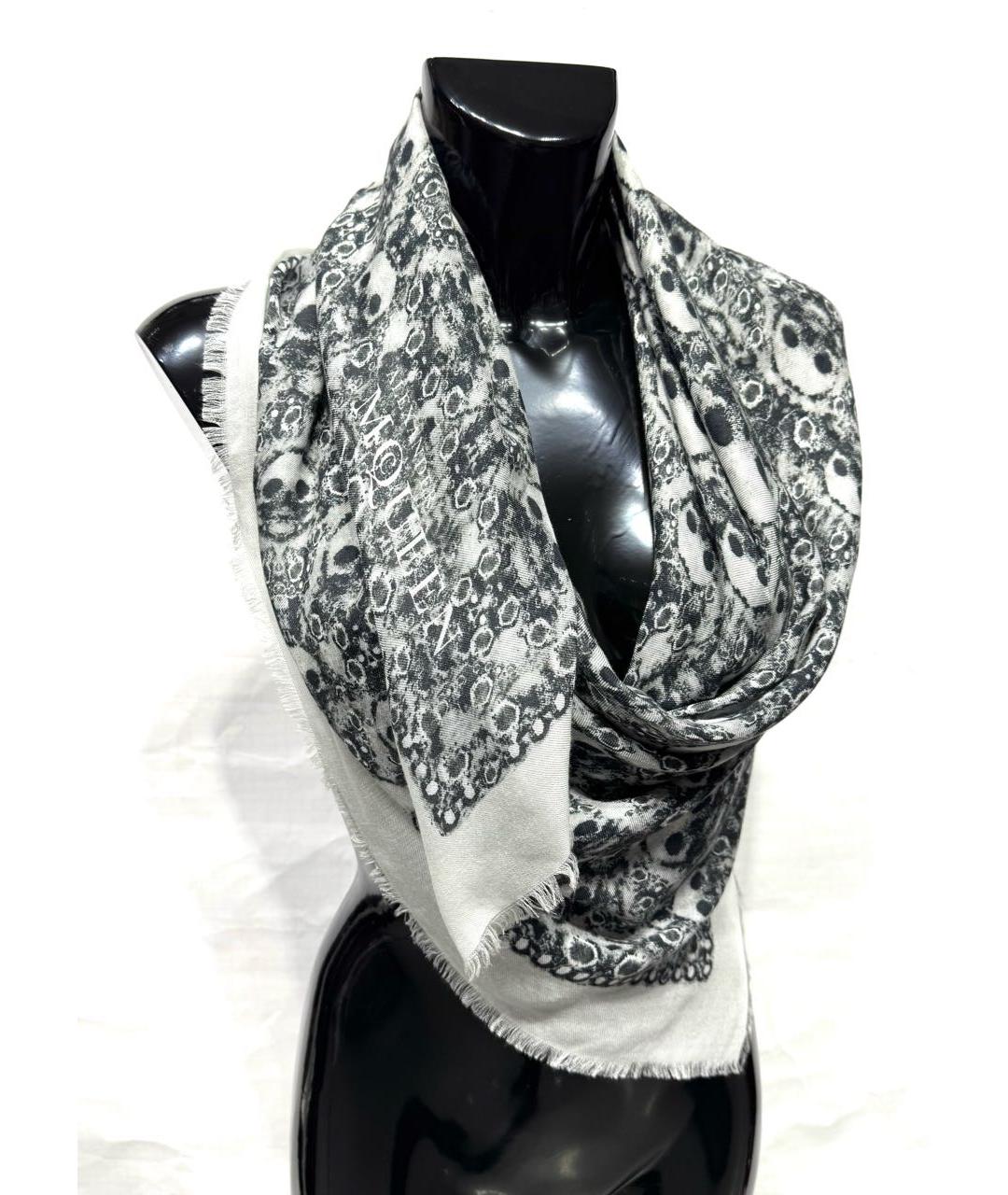 ALEXANDER MCQUEEN Белый кашемировый платок, фото 3