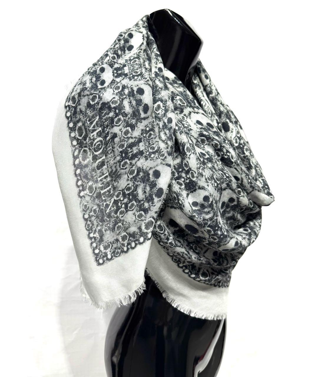 ALEXANDER MCQUEEN Белый кашемировый платок, фото 7