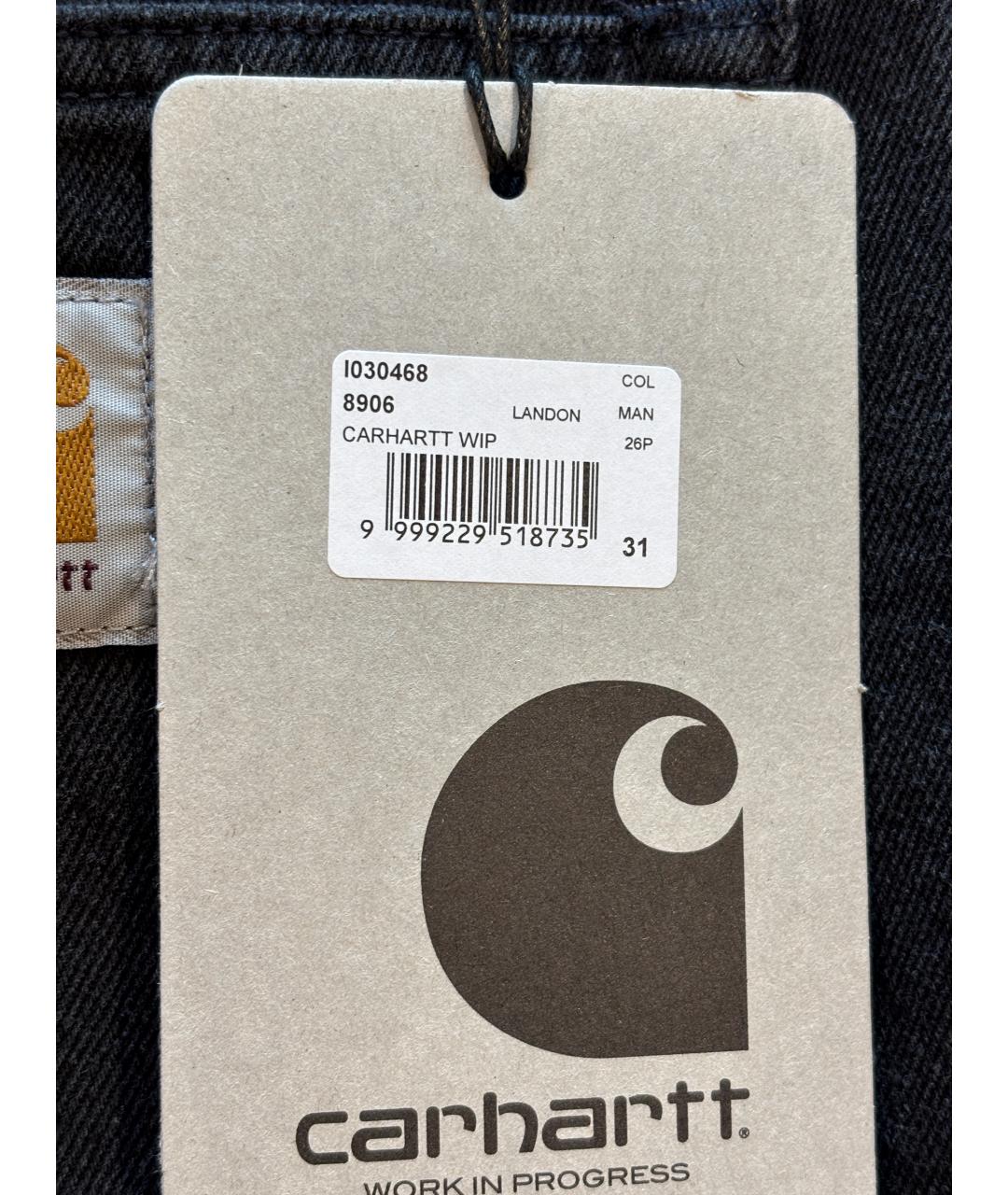 CARHARTT WIP Черные хлопковые джинсы, фото 7