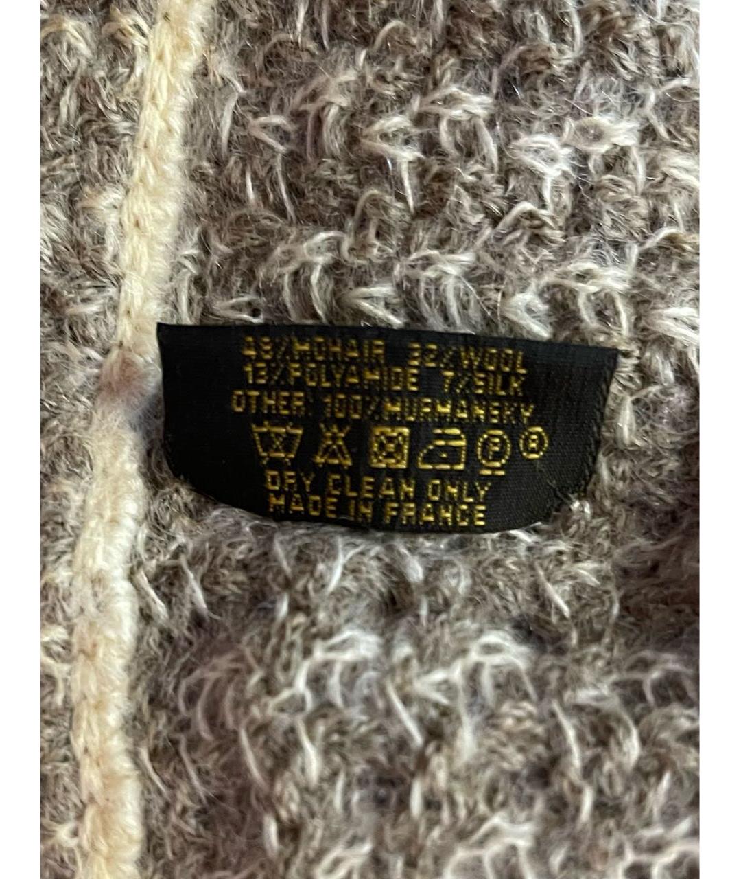 LOUIS VUITTON Бежевая шерстяная шапка, фото 4