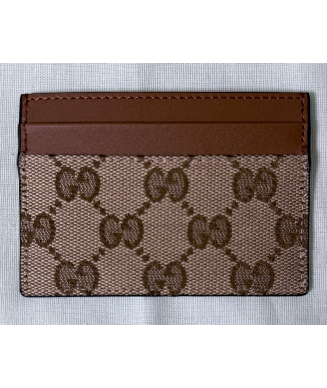 GUCCI Коричневый кожаный кардхолдер, фото 2