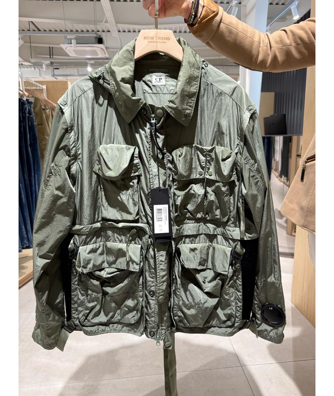 CP COMPANY Зеленая полиамидовая куртка, фото 9