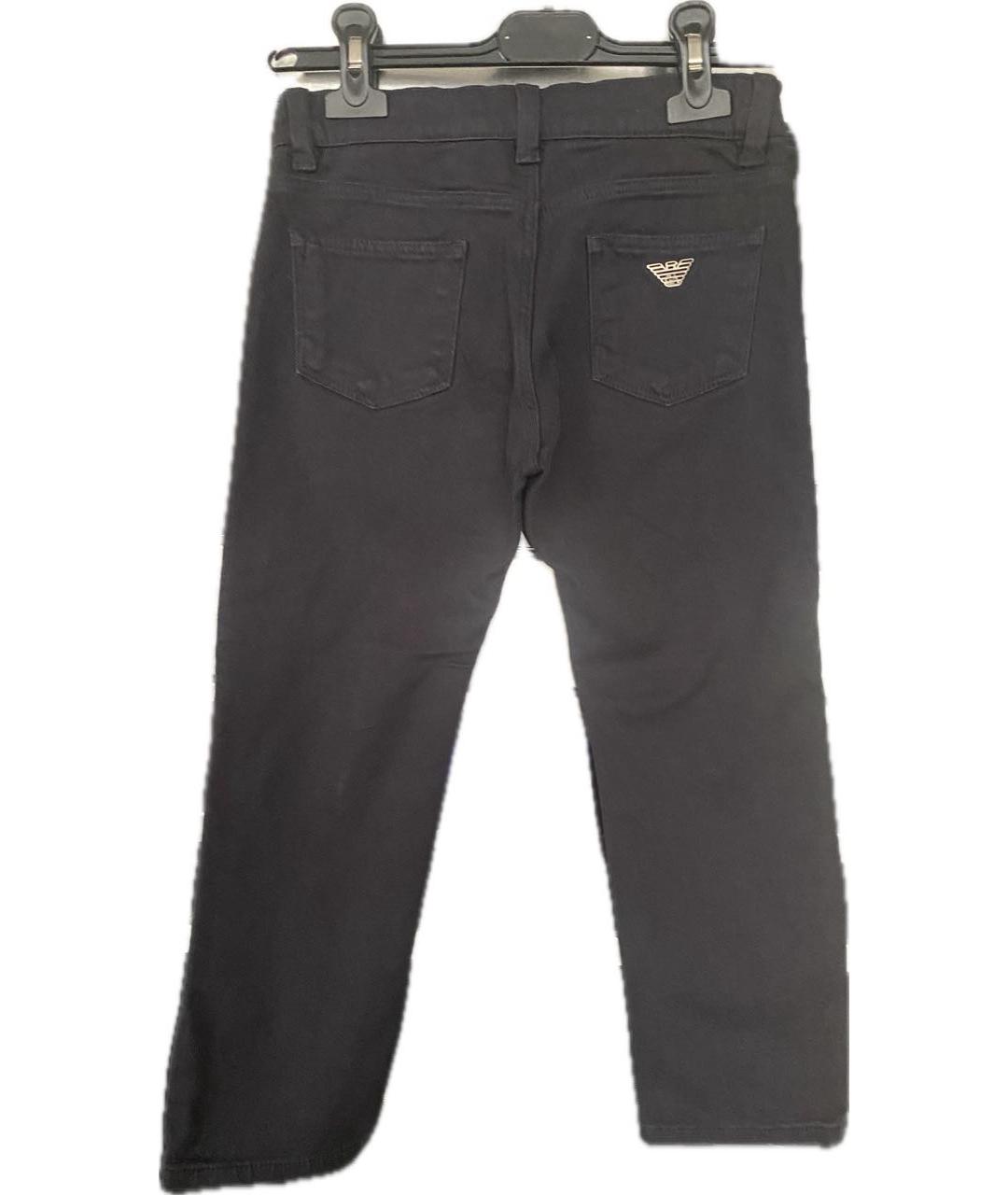 EMPORIO ARMANI Черные хлопковые детские джинсы, фото 2