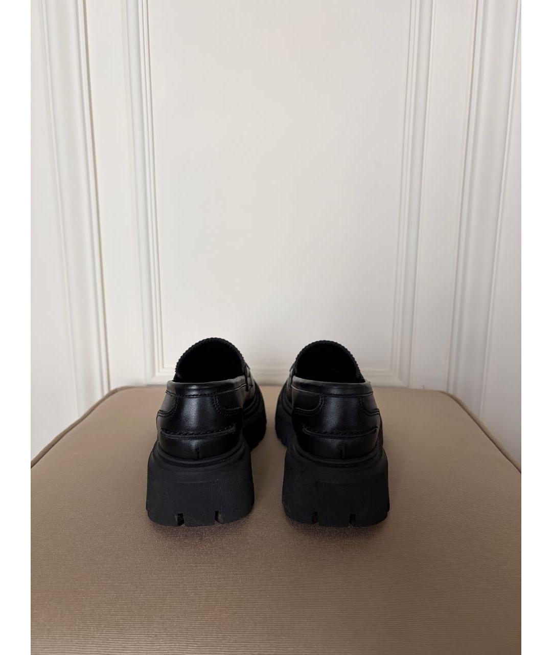 MSGM KIDS Черные кожаные лоферы и мокасины, фото 4
