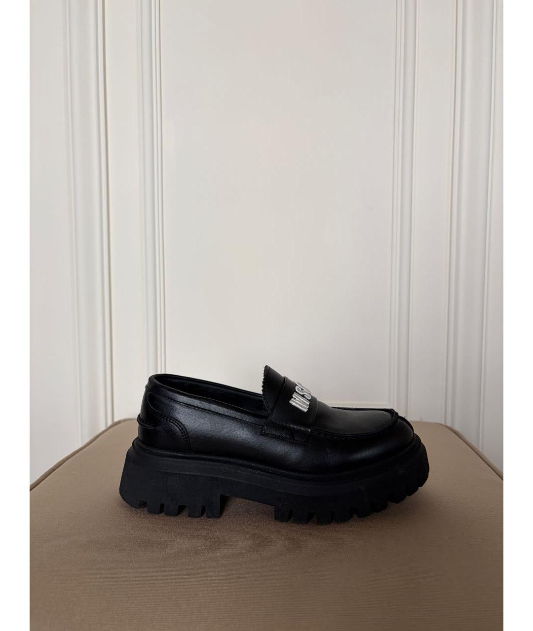 MSGM KIDS Черные кожаные лоферы и мокасины, фото 9