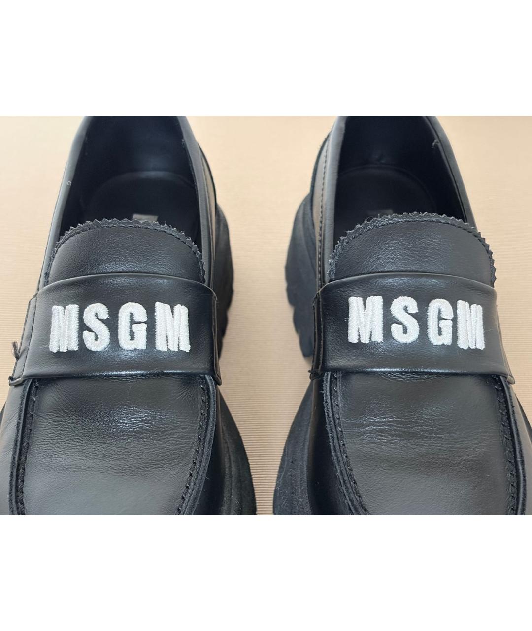 MSGM KIDS Черные кожаные лоферы и мокасины, фото 6