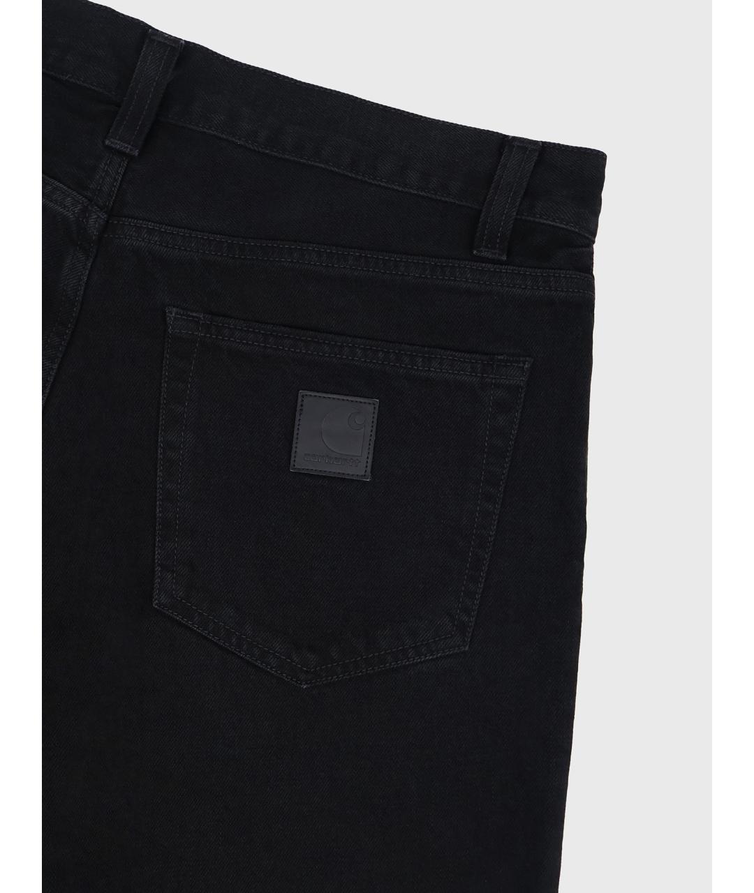 CARHARTT WIP Черные хлопковые прямые джинсы, фото 4