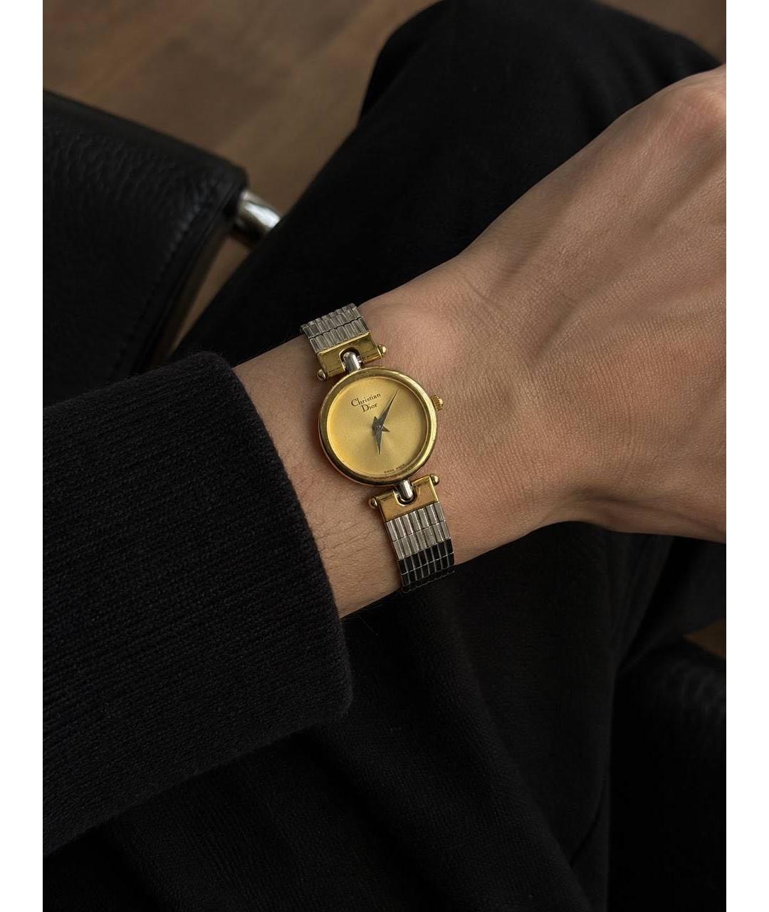 CHRISTIAN DIOR Золотые стальные часы, фото 2
