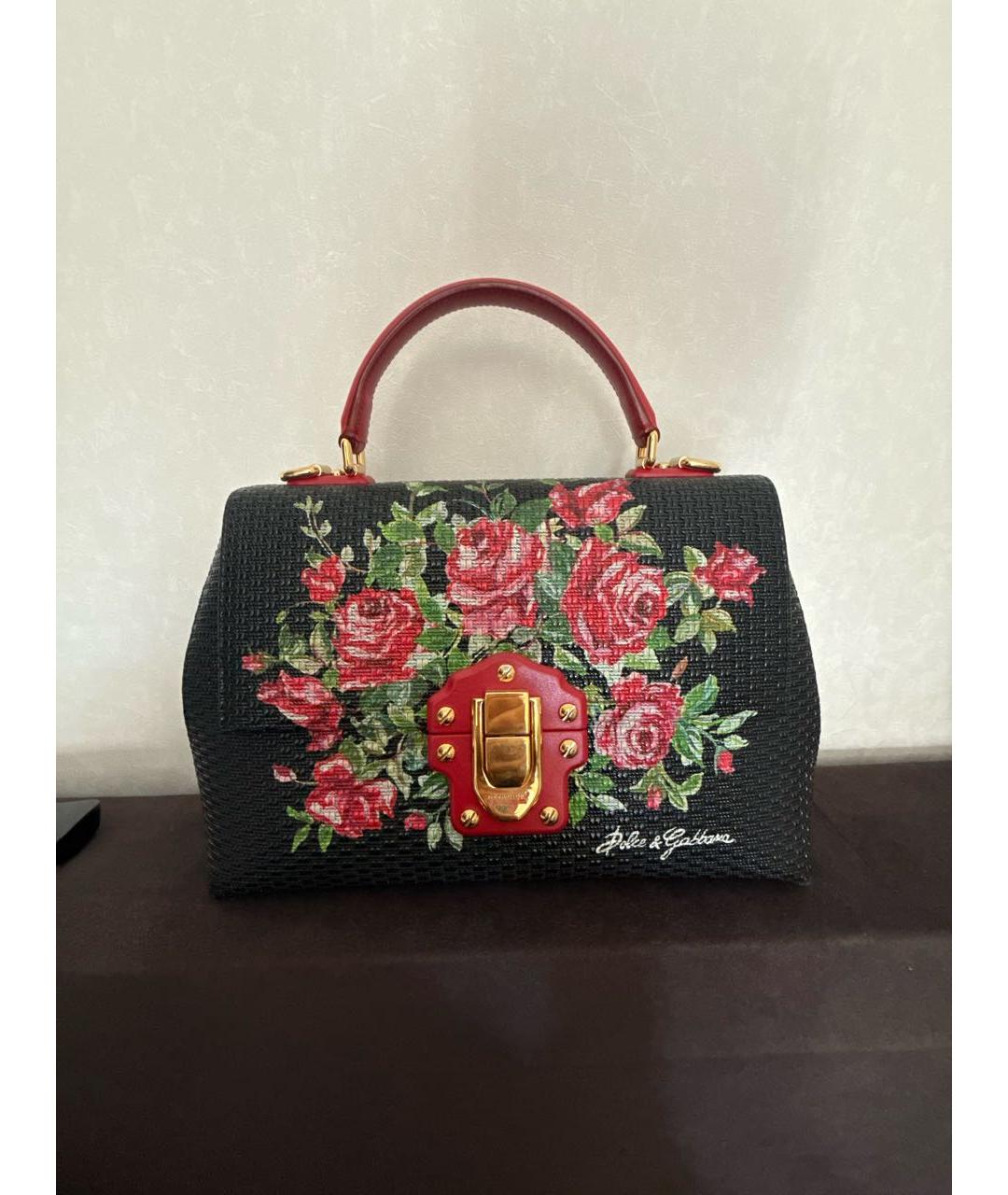 DOLCE&GABBANA Черная кожаная сумка через плечо, фото 5