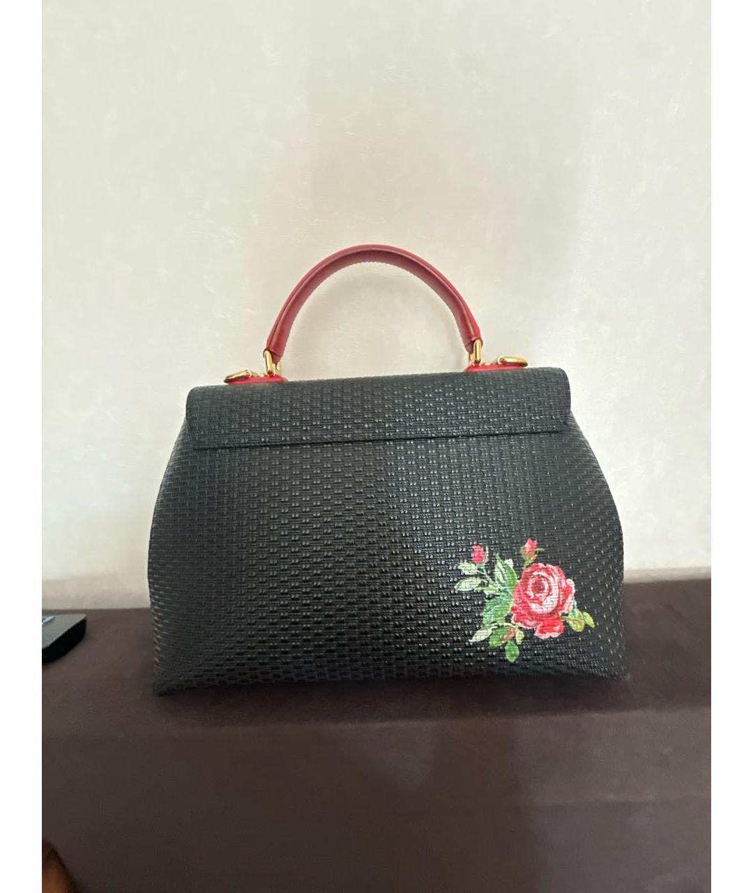 DOLCE&GABBANA Черная кожаная сумка через плечо, фото 3