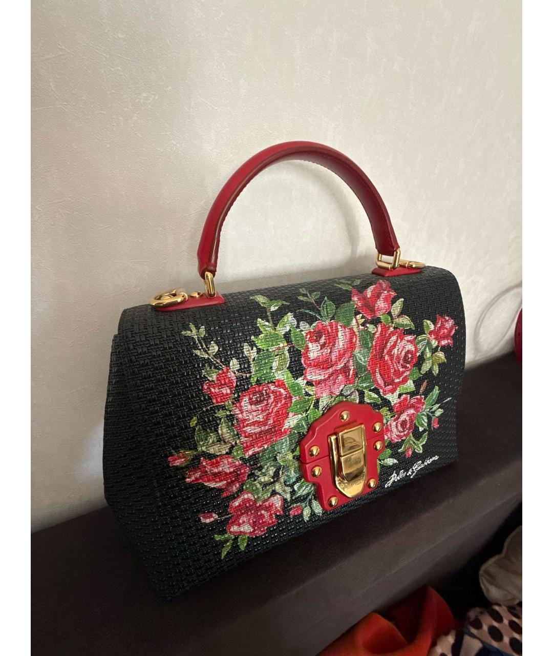 DOLCE&GABBANA Черная кожаная сумка через плечо, фото 2
