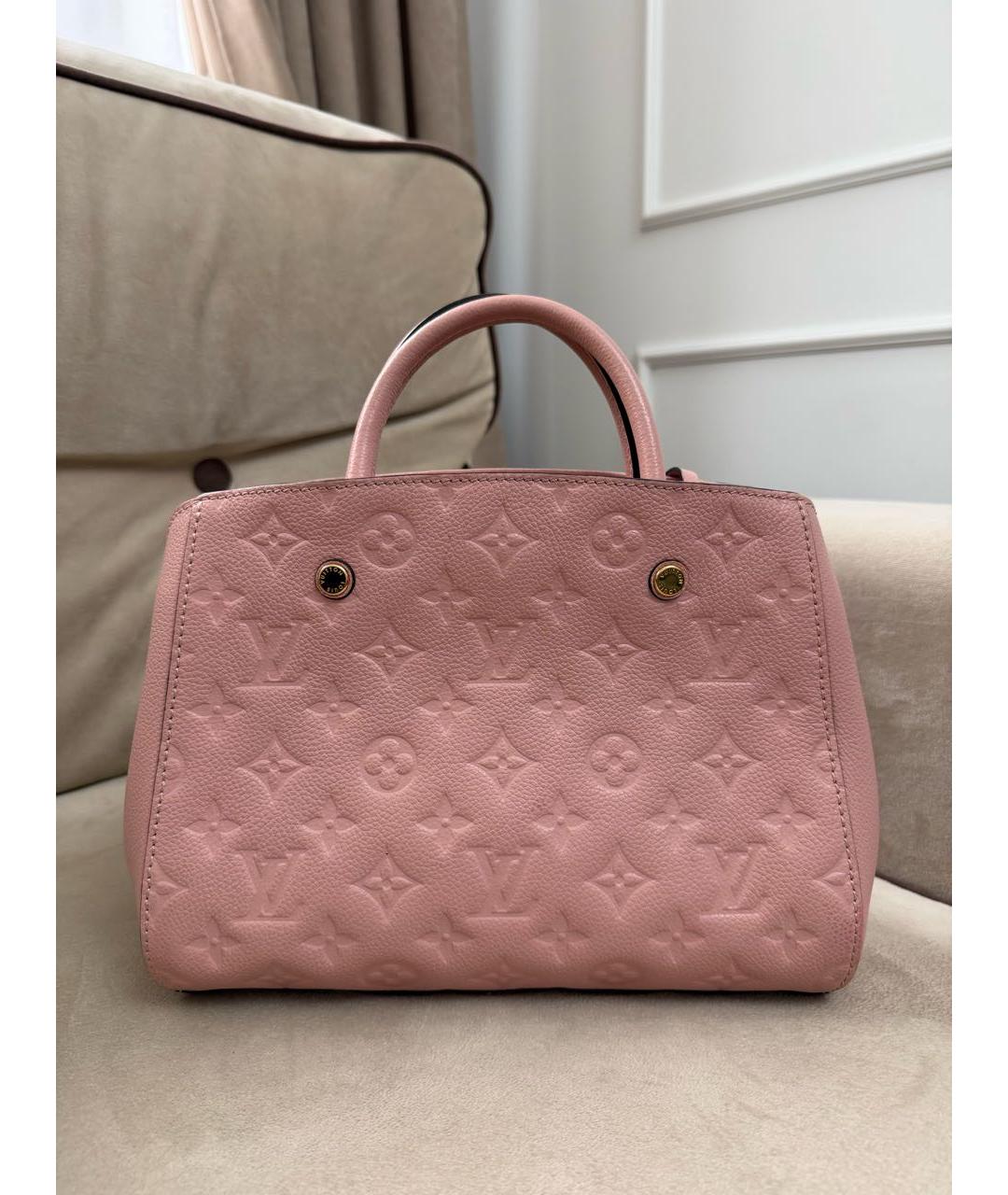 LOUIS VUITTON Коралловая кожаная сумка через плечо, фото 3